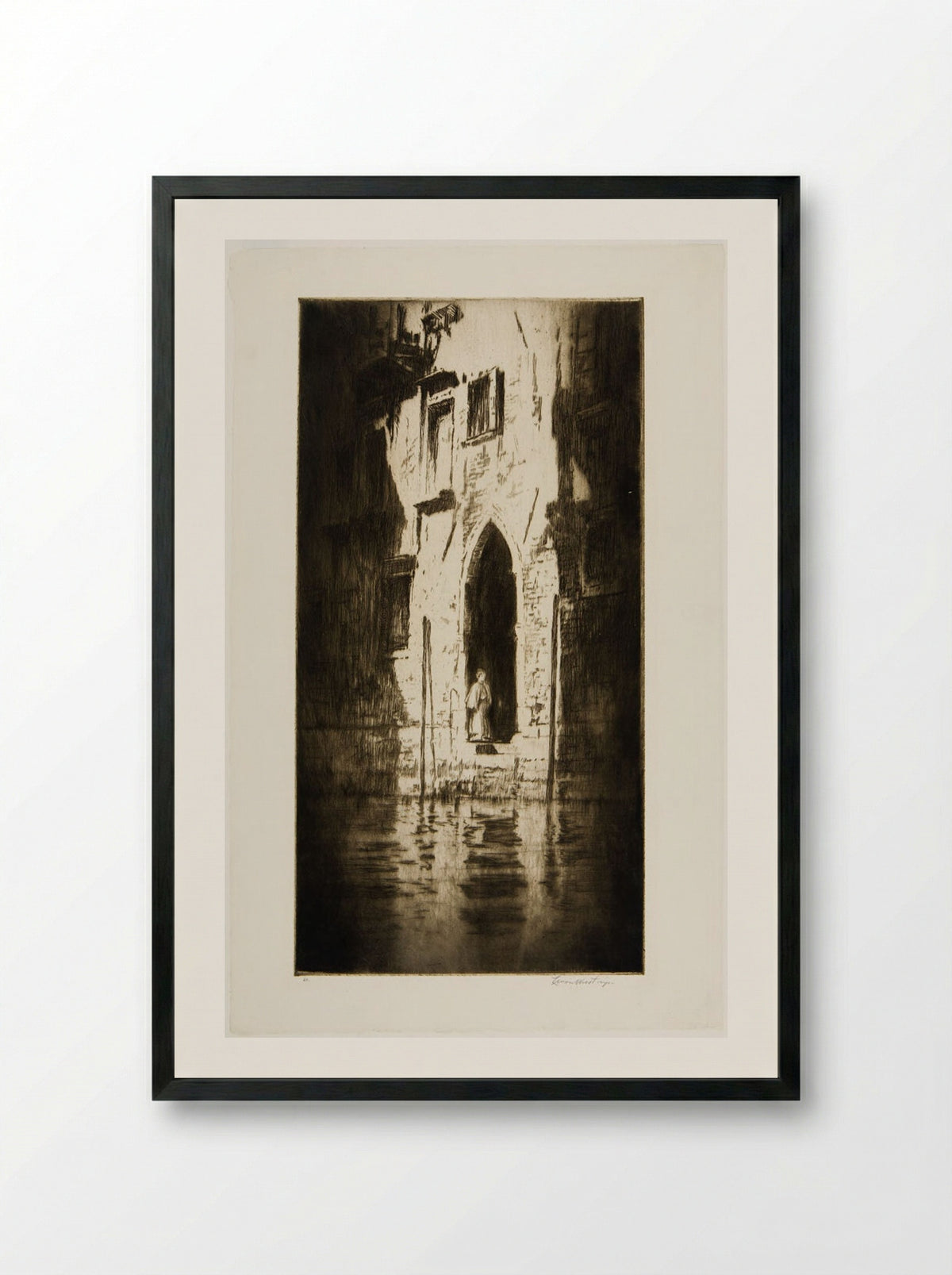 Dark Doorway - Levon West - Framed Print Black