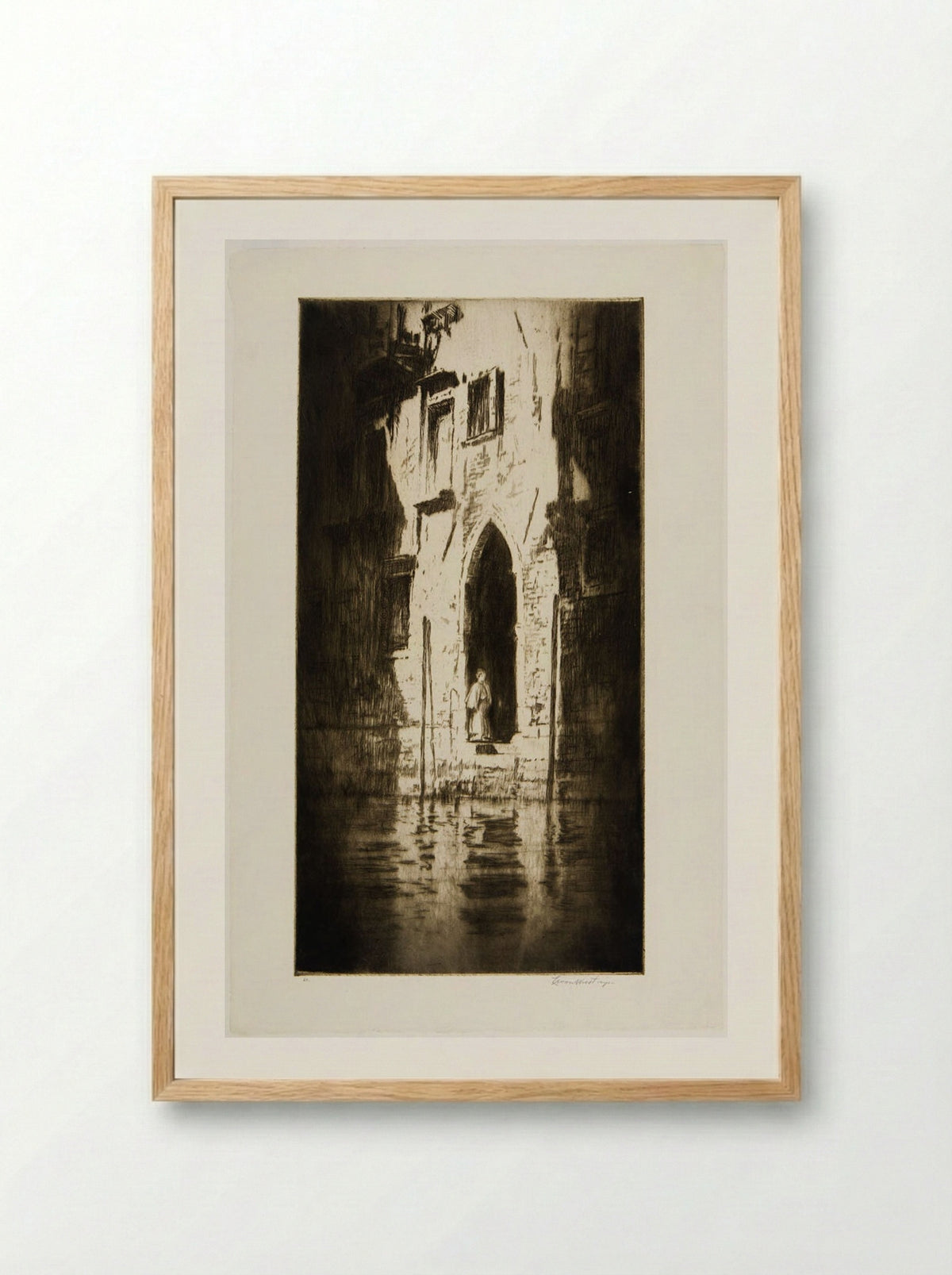 Dark Doorway - Levon West - Framed Print Wood