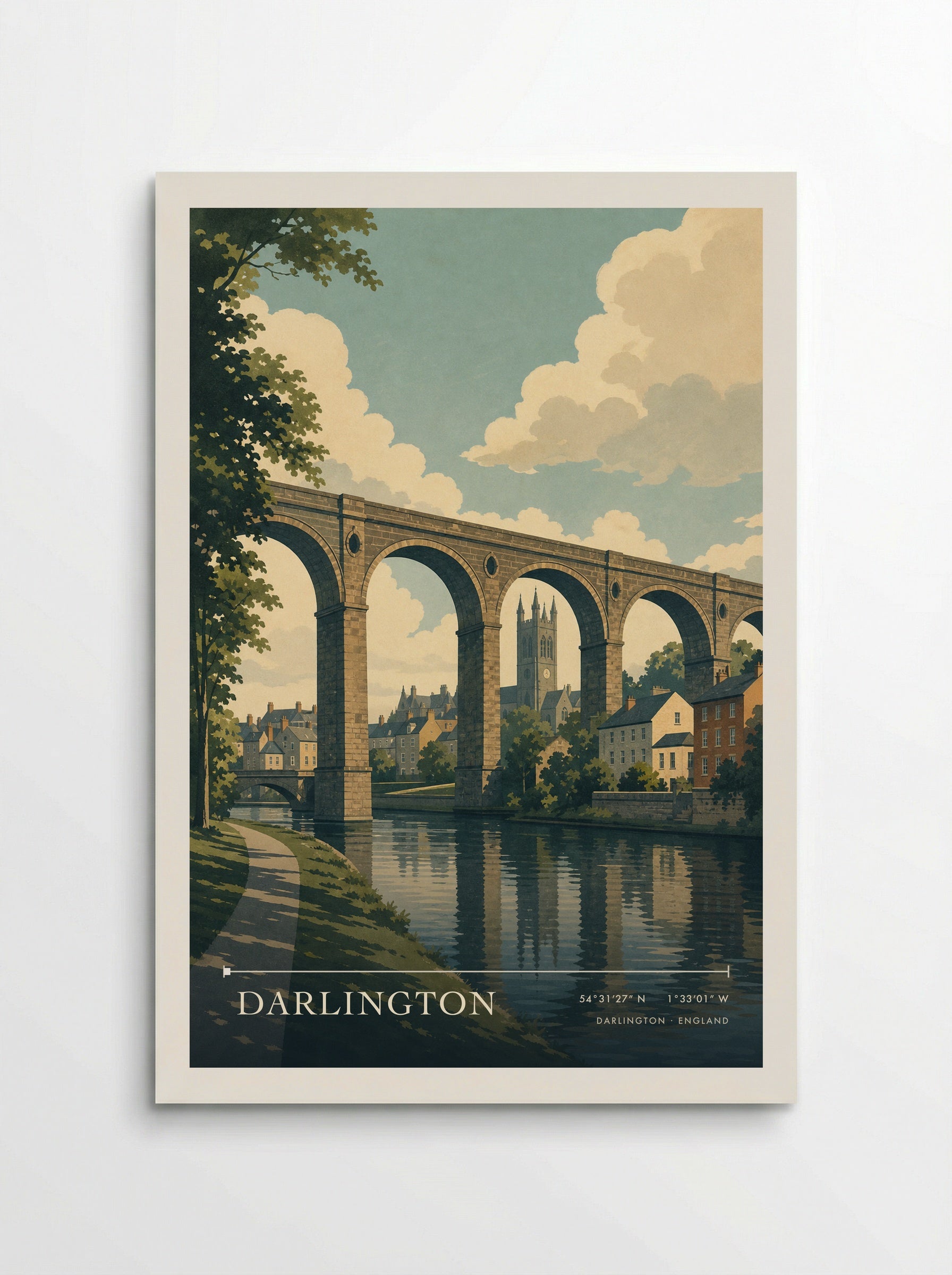 Darlington England Travel Poster - Poster
