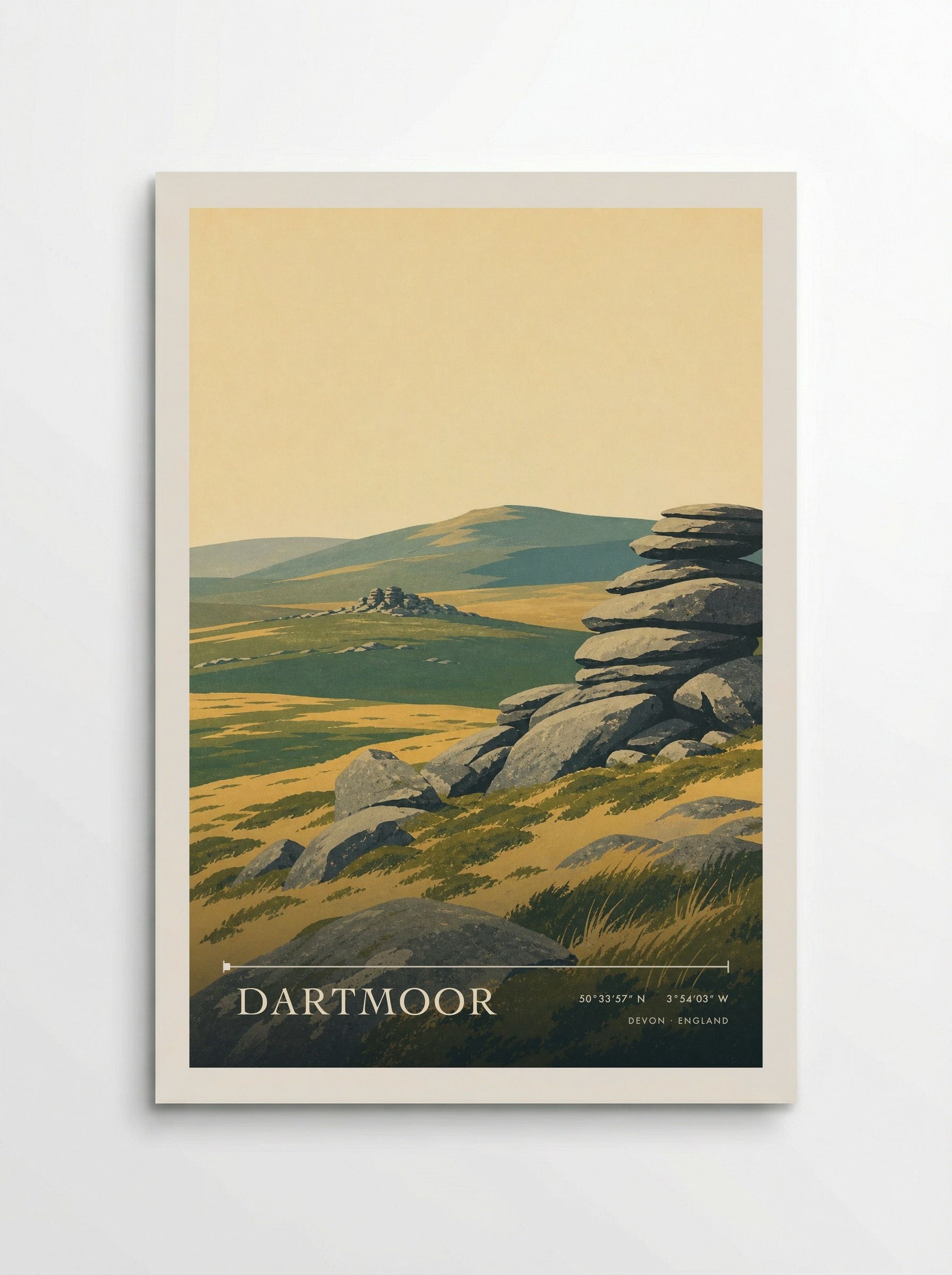 Dartmoor Devon England Travel Poster - Poster