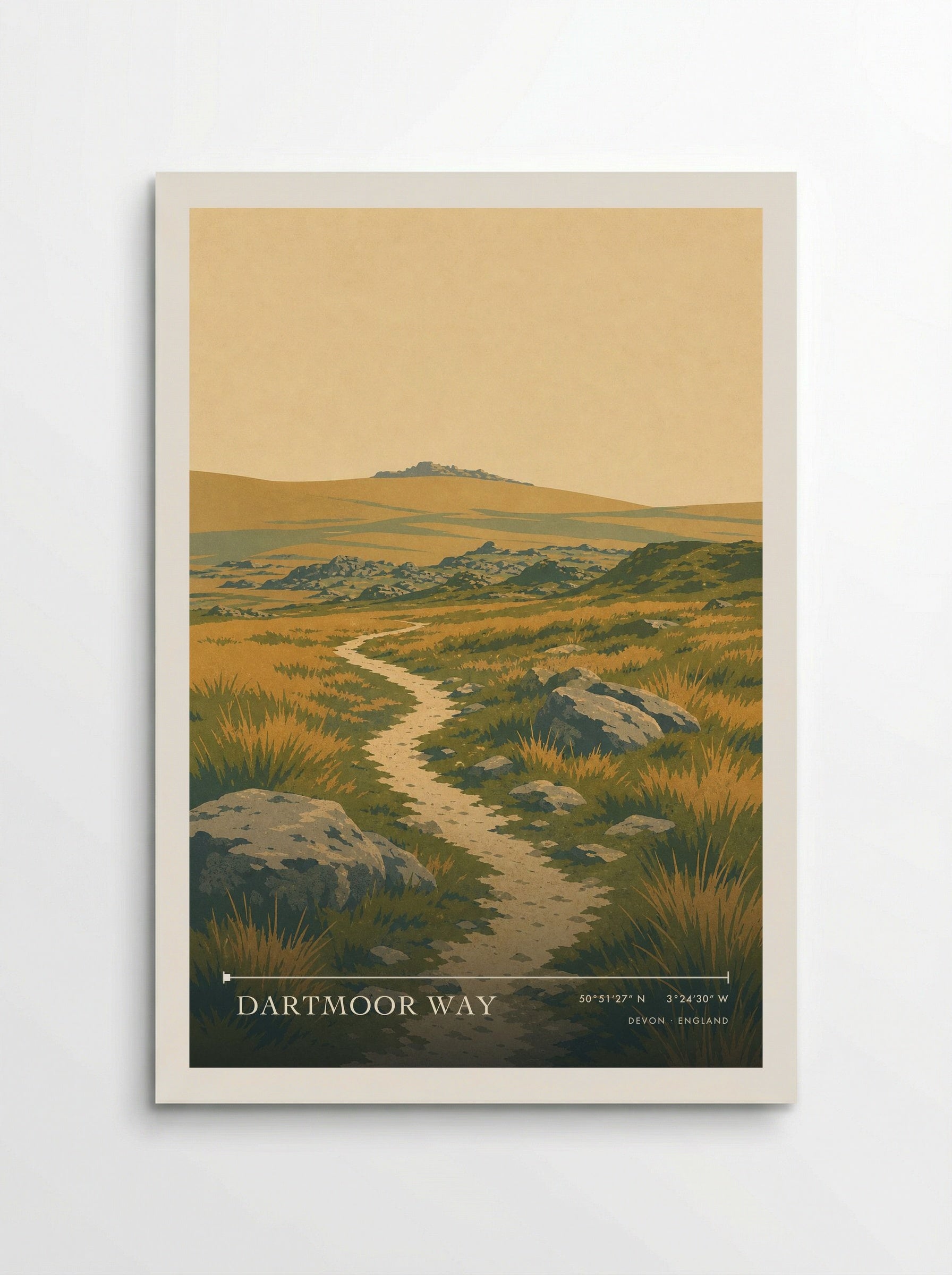 Dartmoor Way Devon England Travel Poster - Poster