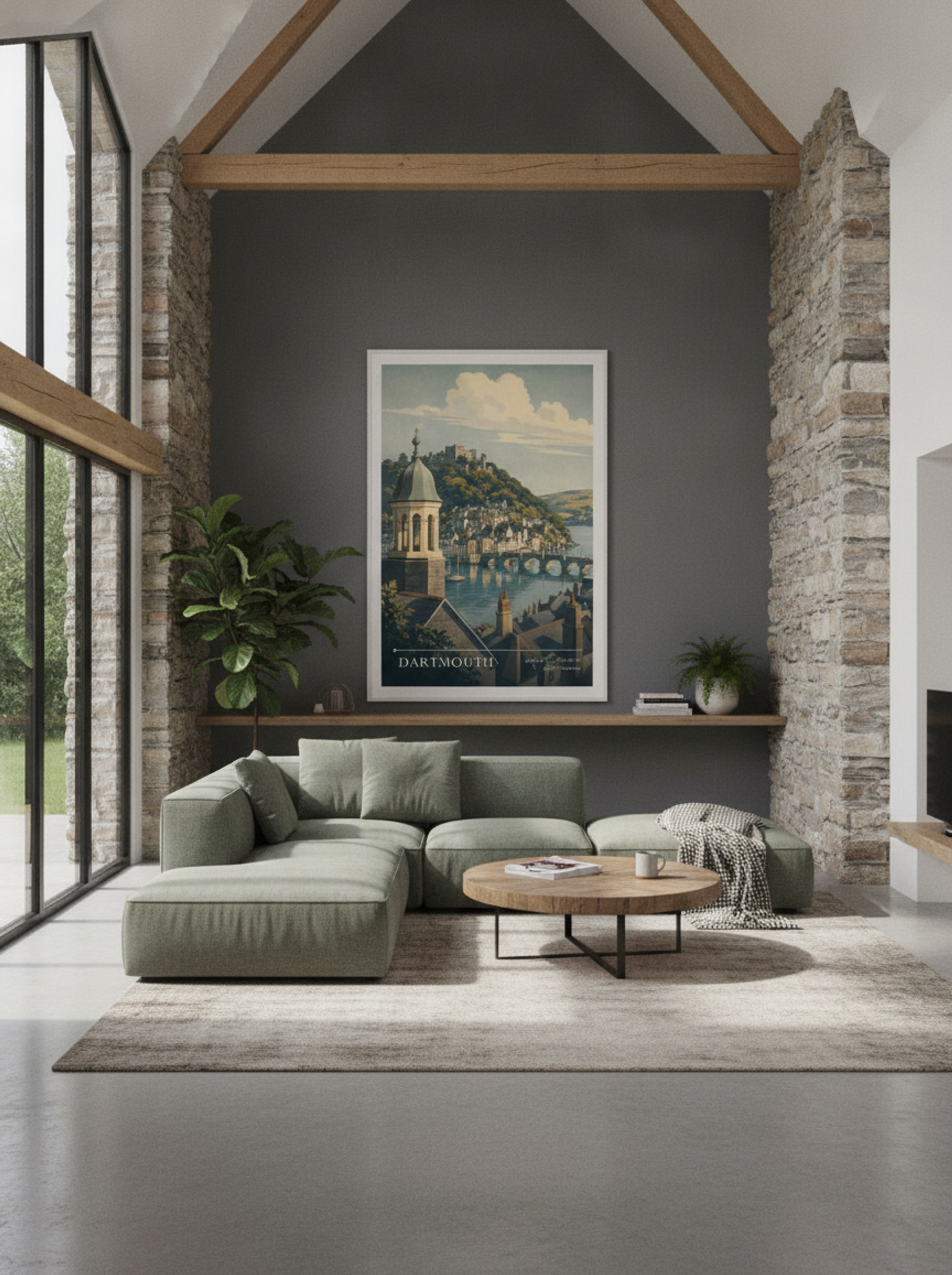Dartmouth Devon England Travel Poster - Lifestyle