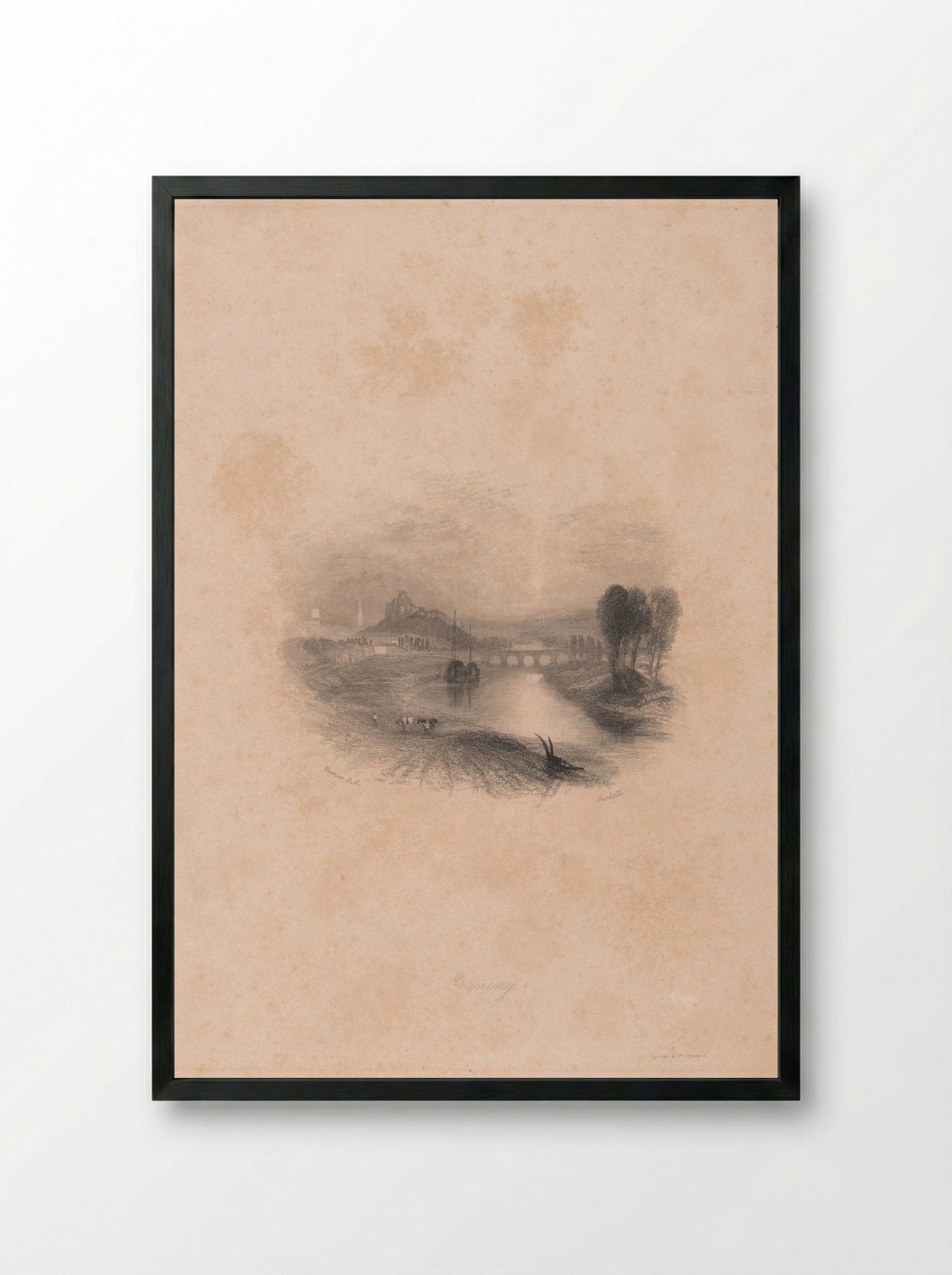 Datur hora quieti - Edward Goodall - Framed Print Black
