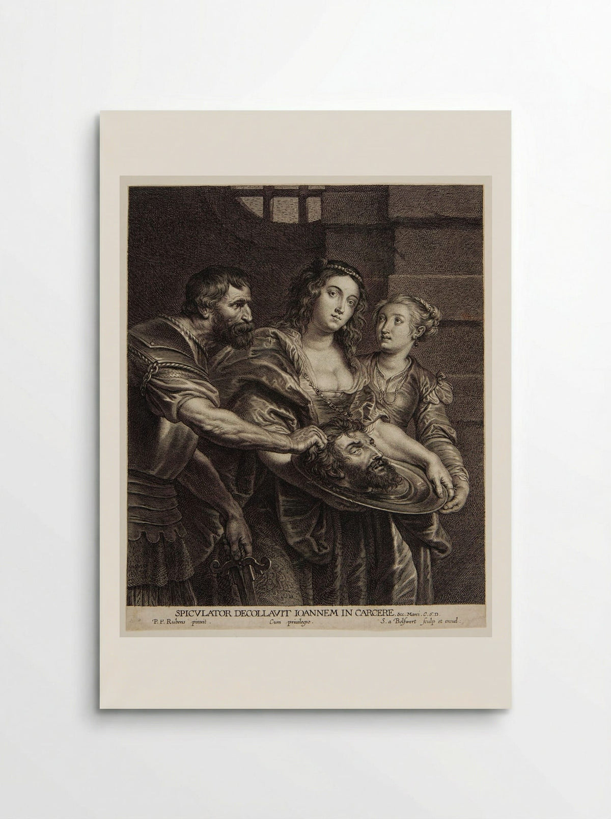 Daughter of Herodias Receiving the Head of Saint John - Schelte Adamsz. Bolswert - Poster