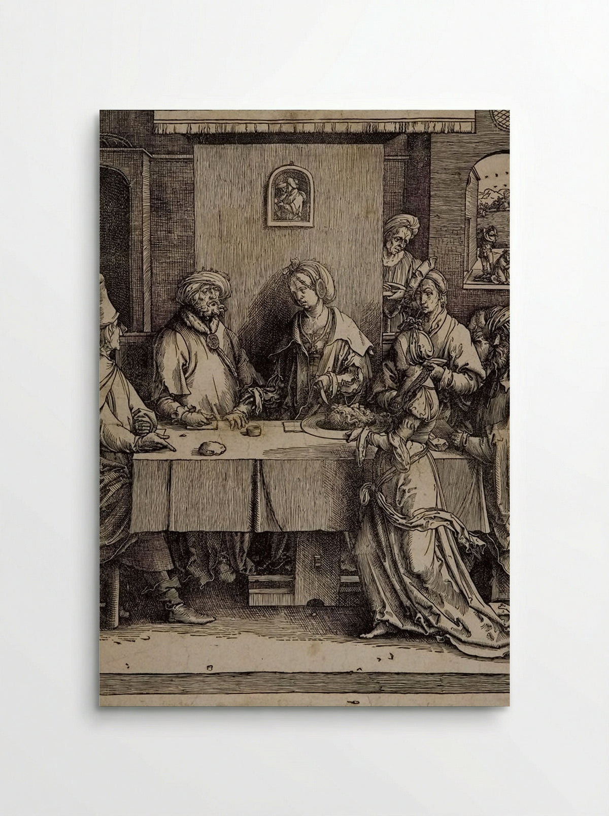 Daughter of Herodias with the Head of S. John the Baptist - Lucas van Leyden - Poster