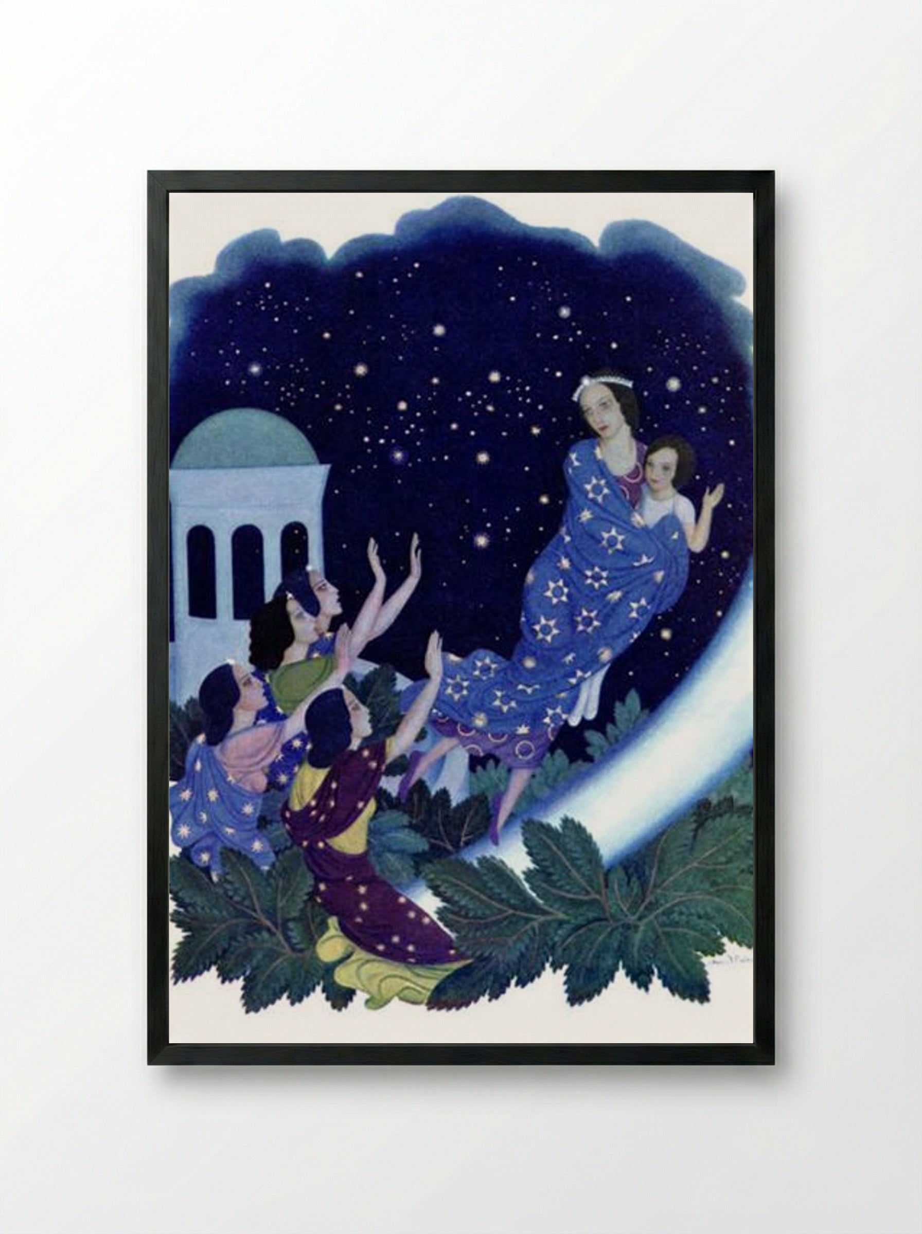 Daughters of the Stars - Edmund Dulac - Framed Print Black