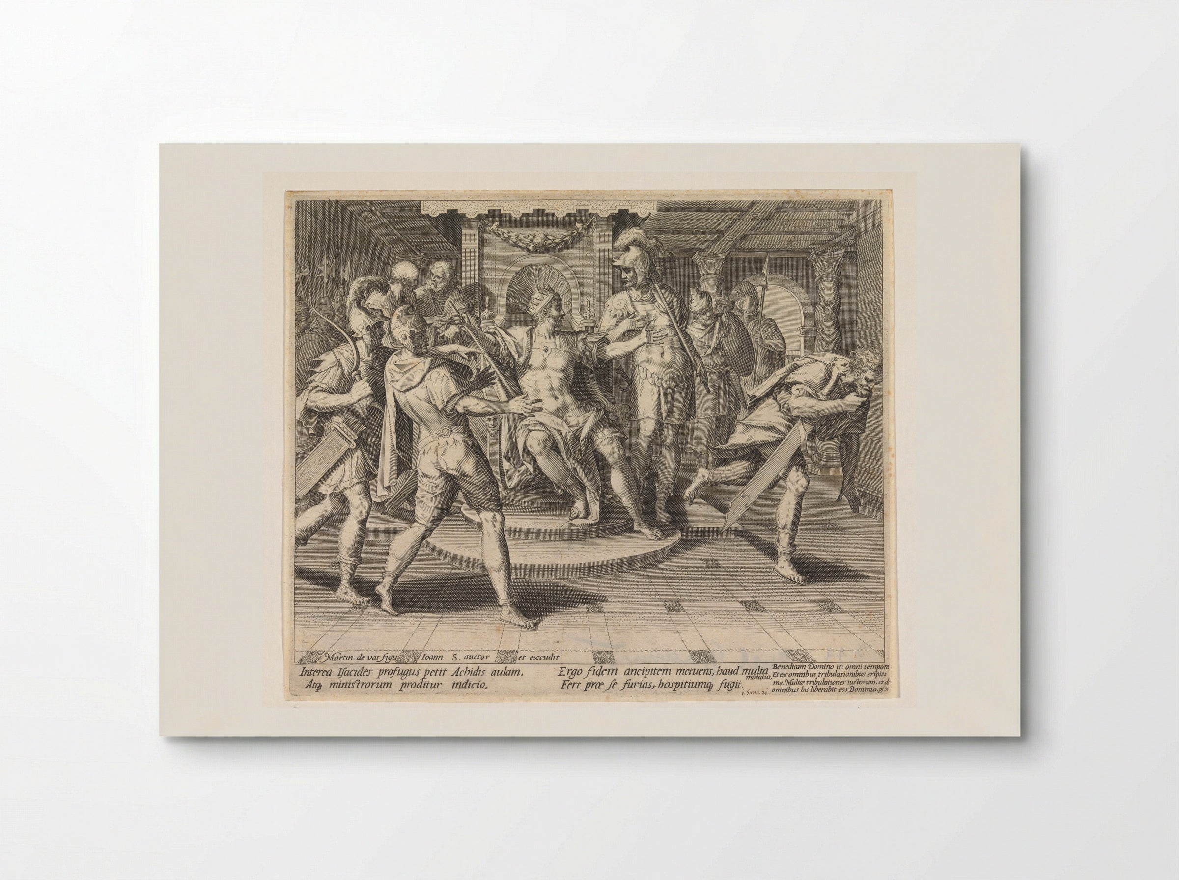 David Feigning Madness Before King Achish - Aegidius Sadeler (II) - Poster