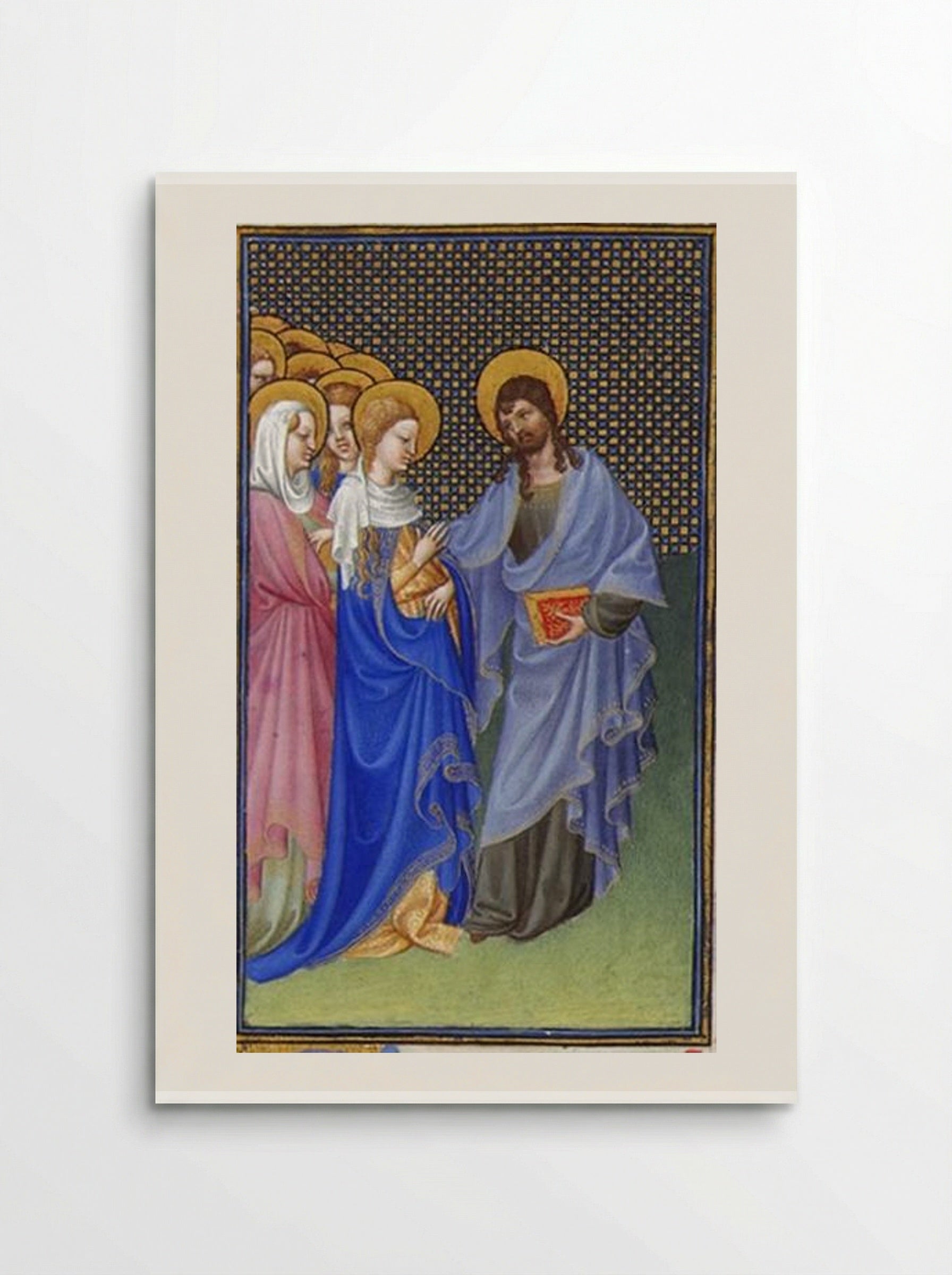 David Foresees the Mystic Marriage of Christ and the Church - Limbourg brothers - Poster