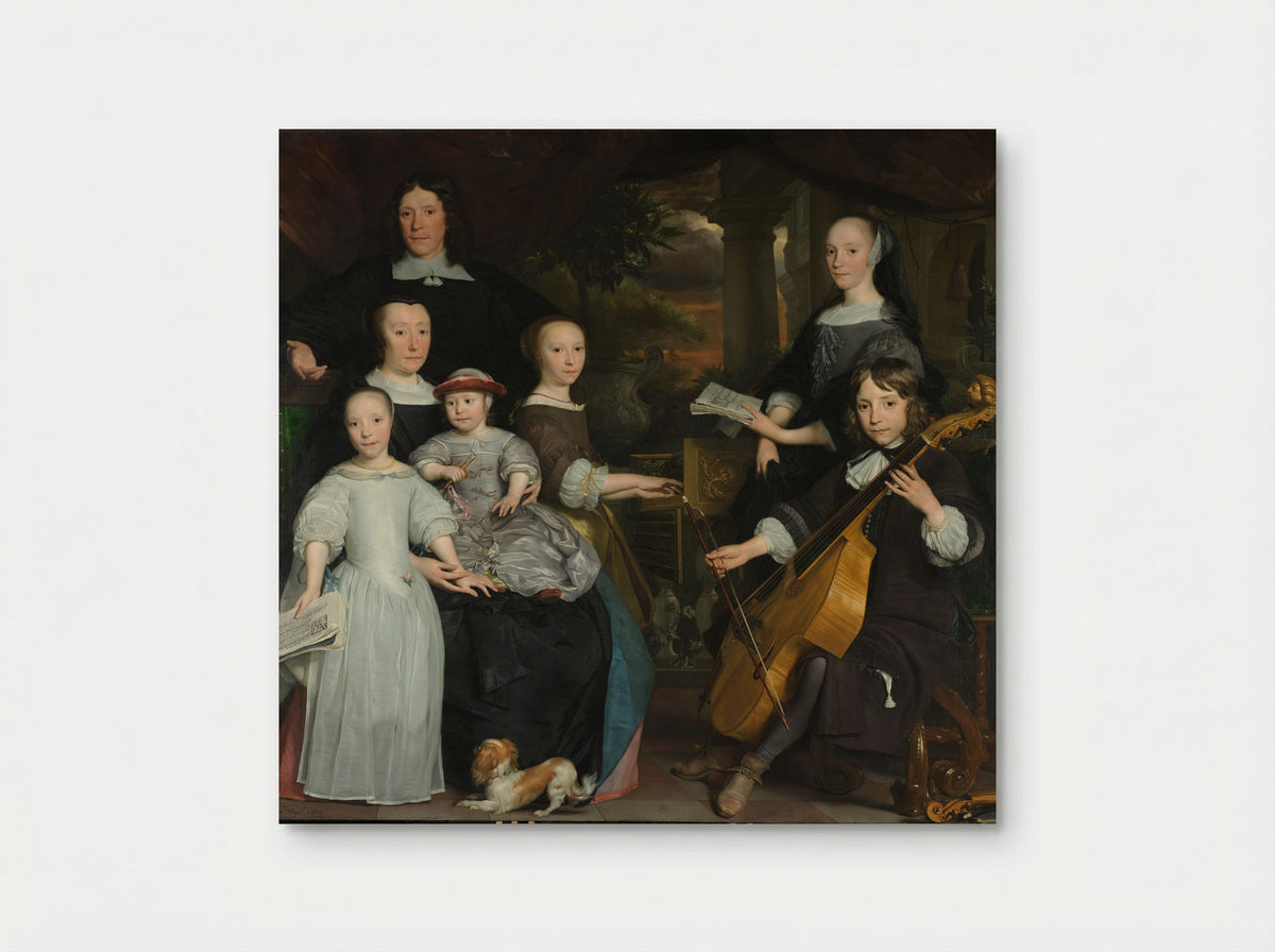 David Leeuw en Cornelia Hooft met hun kinderen - Abraham van den Tempel - Poster
