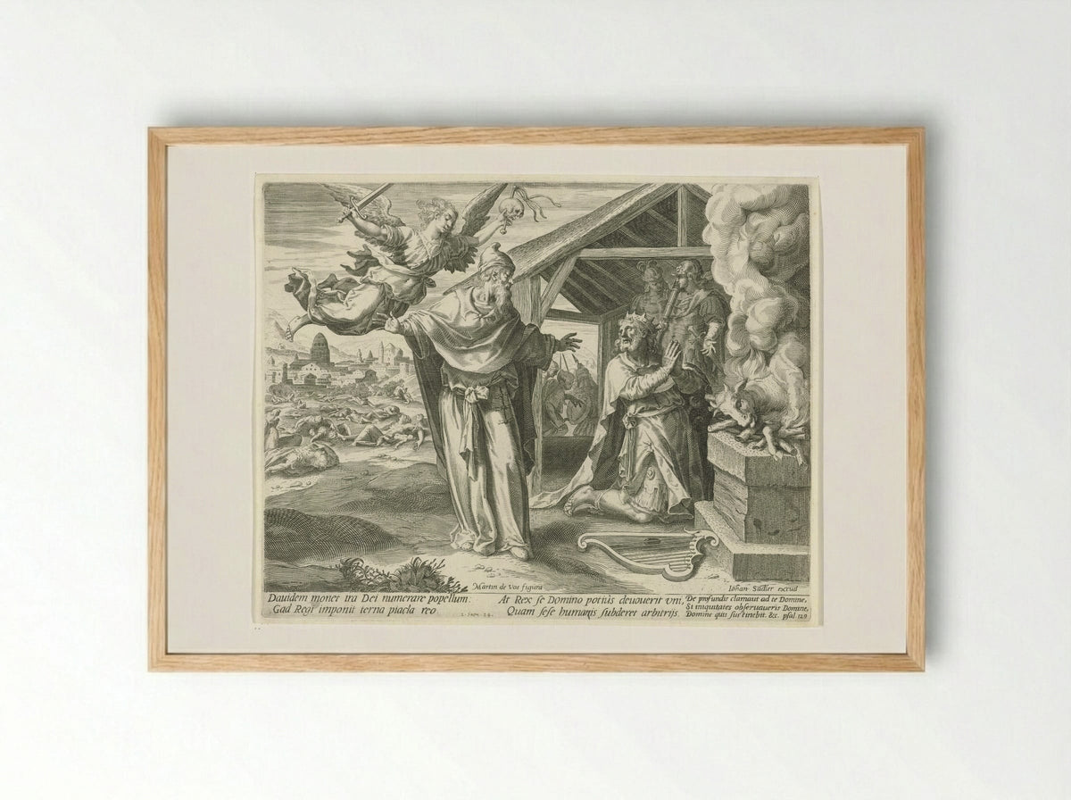 David Offering to God - Aegidius Sadeler (II) - Framed Print Wood