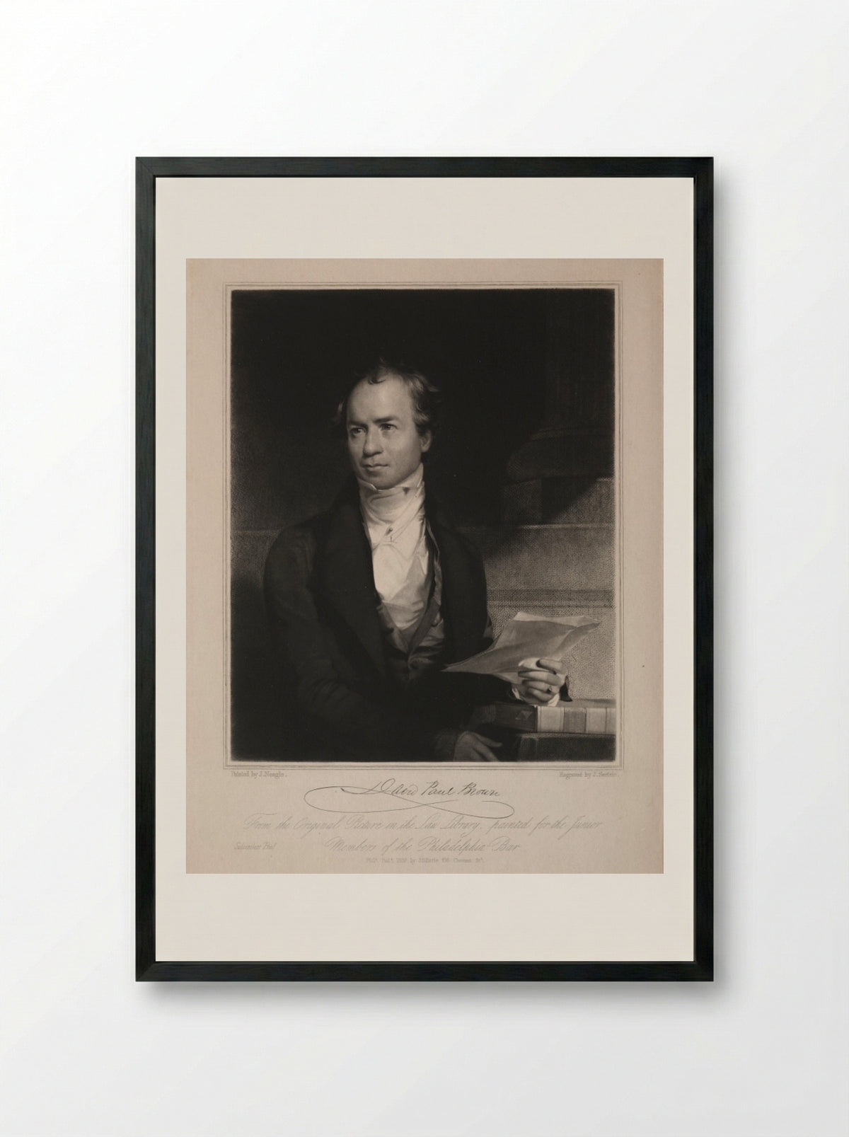 David Paul Brown - John Sartain - Framed Print Black