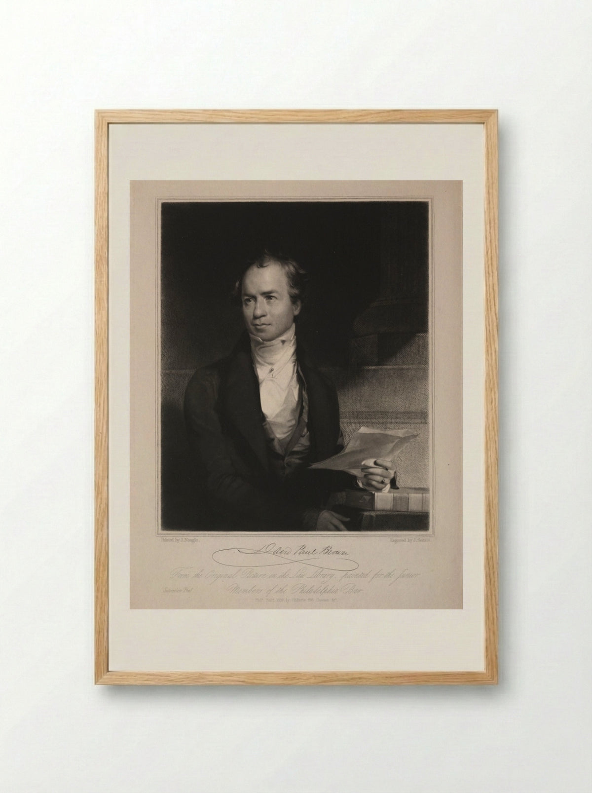 David Paul Brown - John Sartain - Framed Print Wood