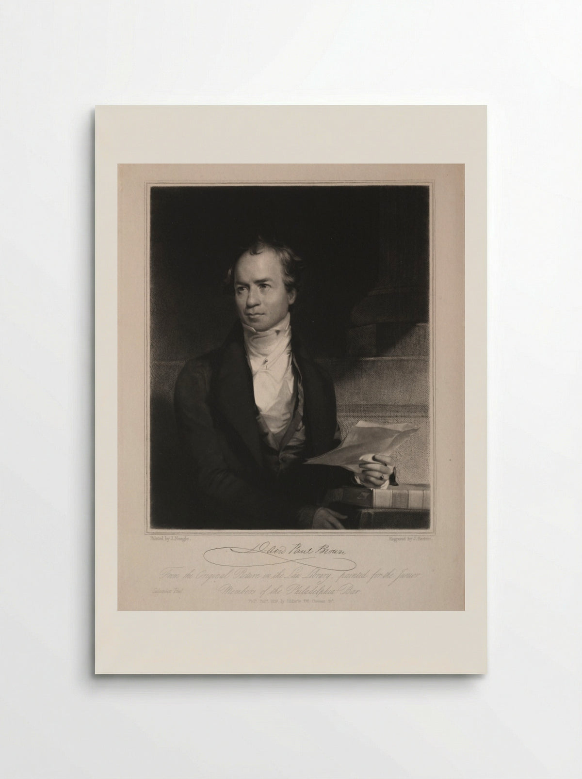 David Paul Brown - John Sartain - Poster