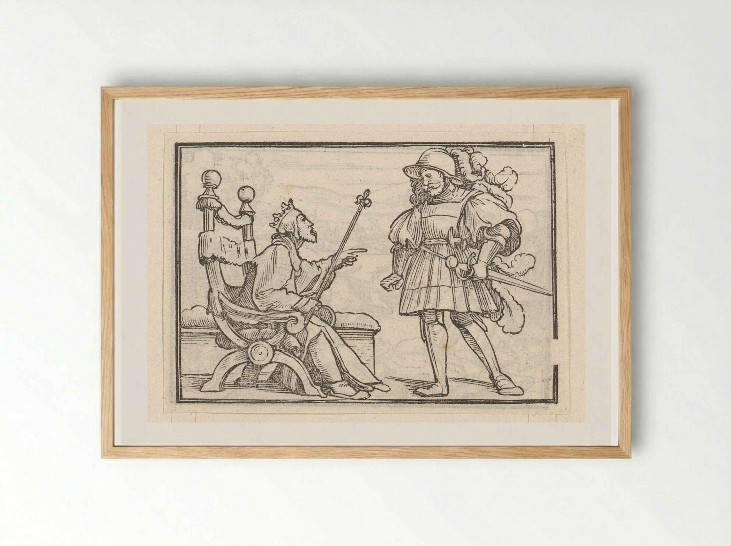 David Sending Away Uriah - Veit Rudolf Specklin - Framed Print Wood