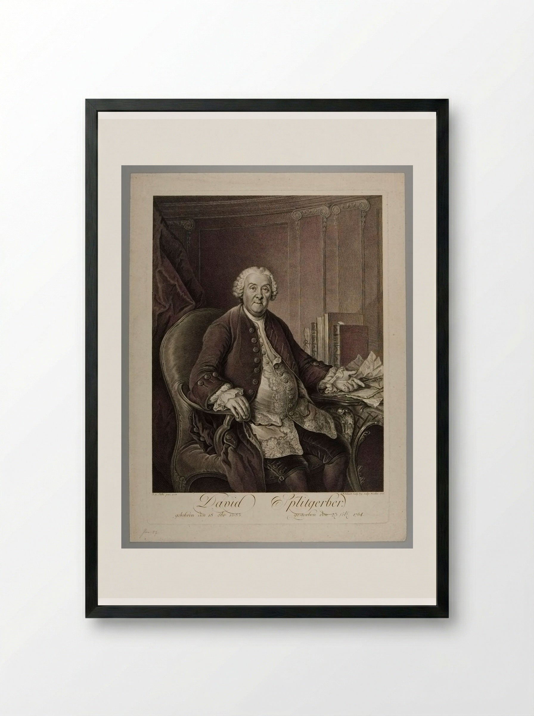 David Splitgerber - Georg Friedrich Schmidt - Framed Print Black