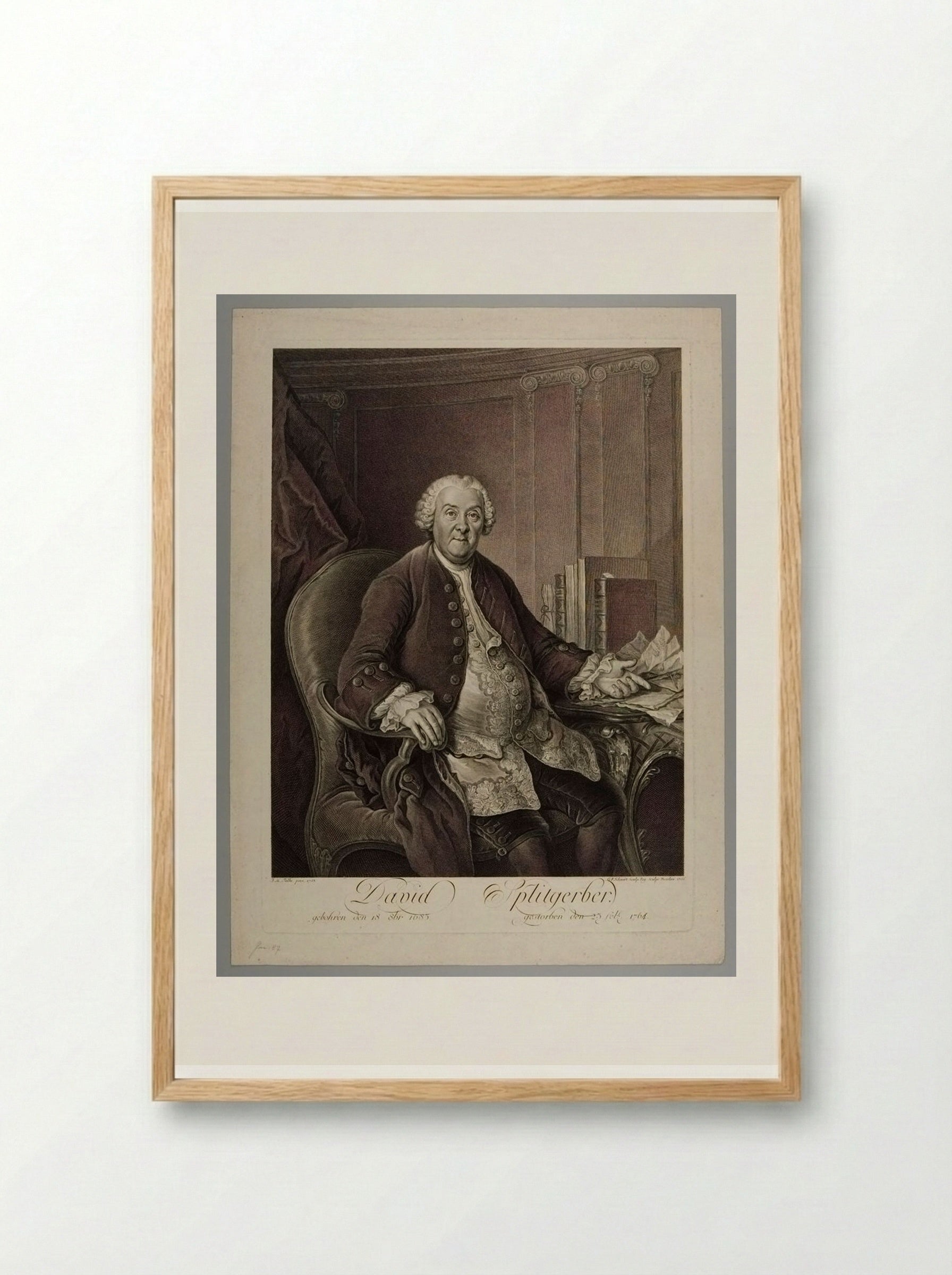 David Splitgerber - Georg Friedrich Schmidt - Framed Print Wood