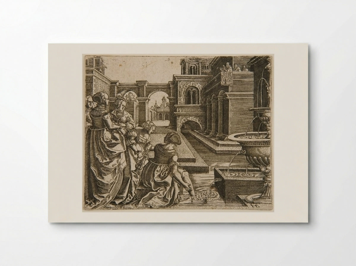 David and Bathsheba - Hans Brosamer - Poster