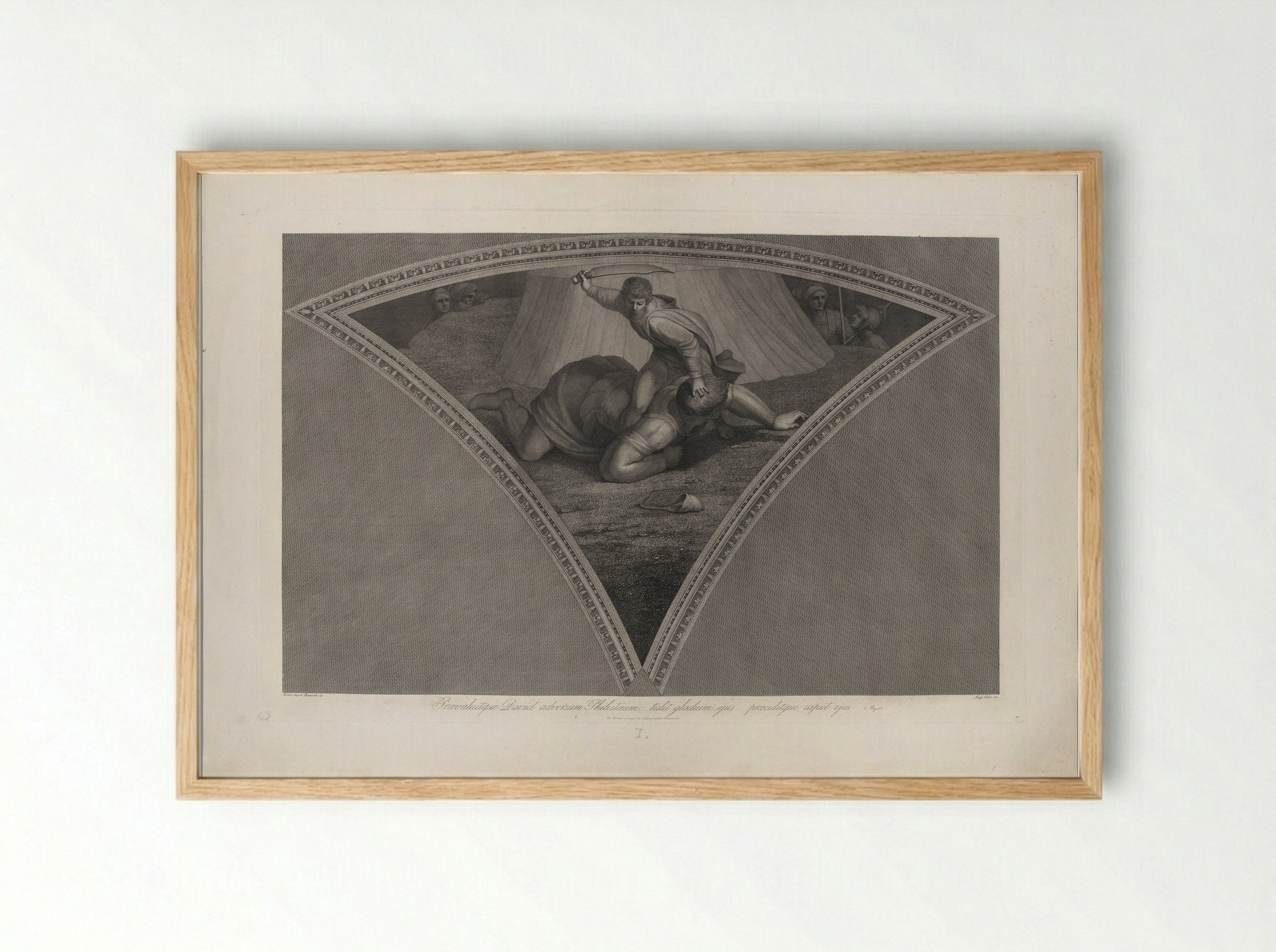David and Goliath - Domenico Cunego - Framed Print Wood