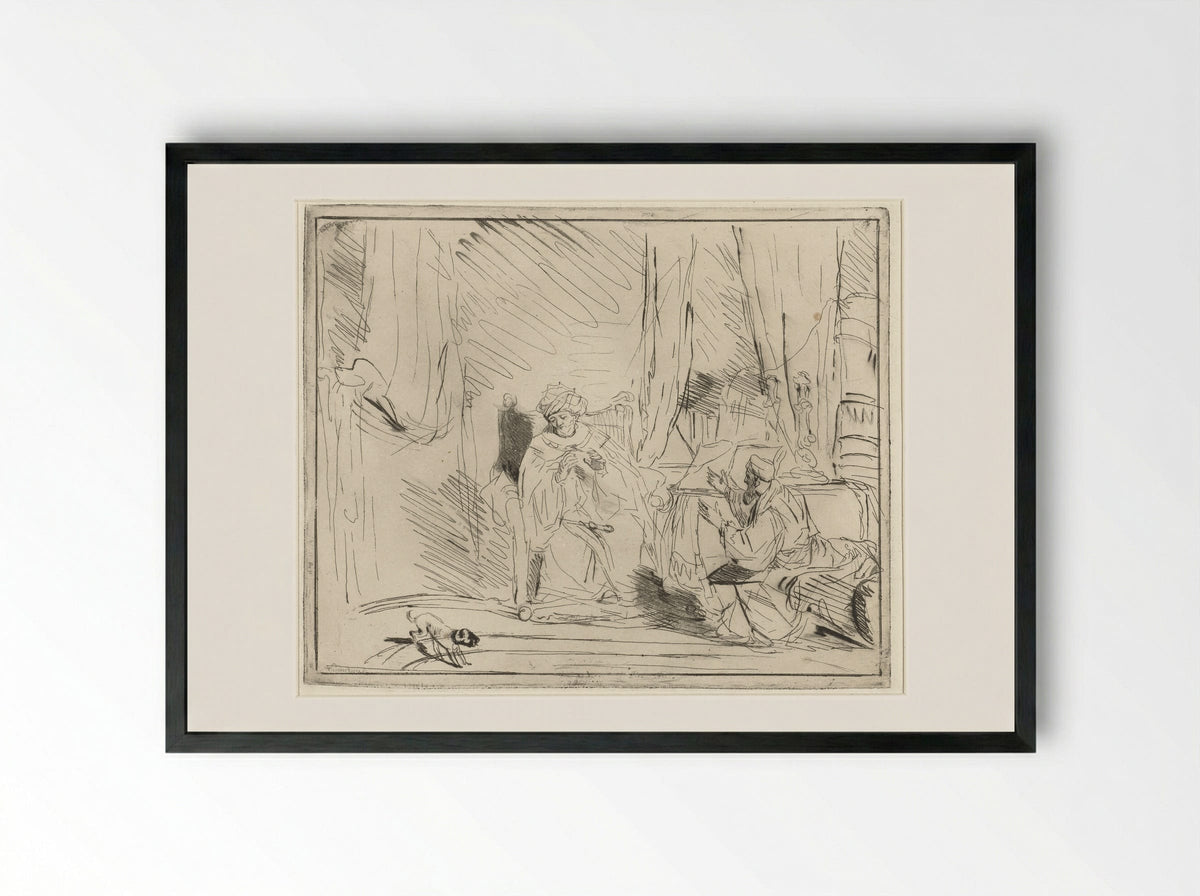 David and Nathan - Louis Bernard Coclers - Framed Print Black