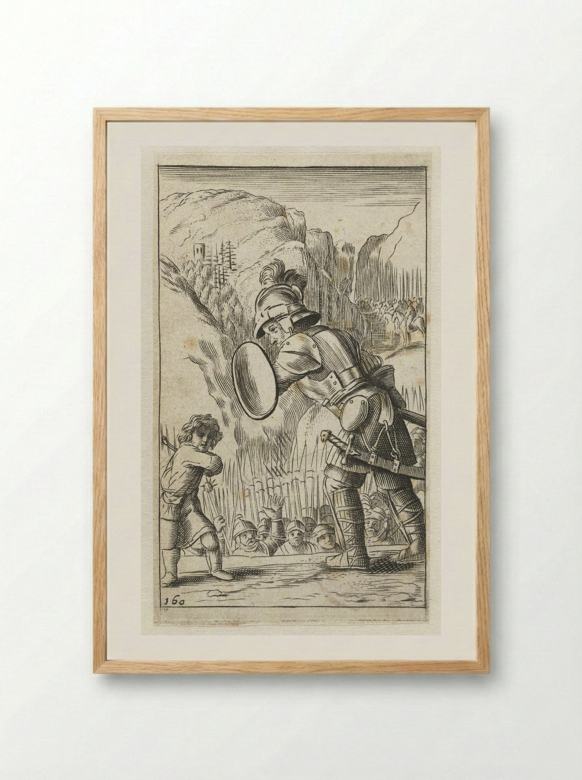 David en Goliath - Salomon Italia - Framed Print Wood