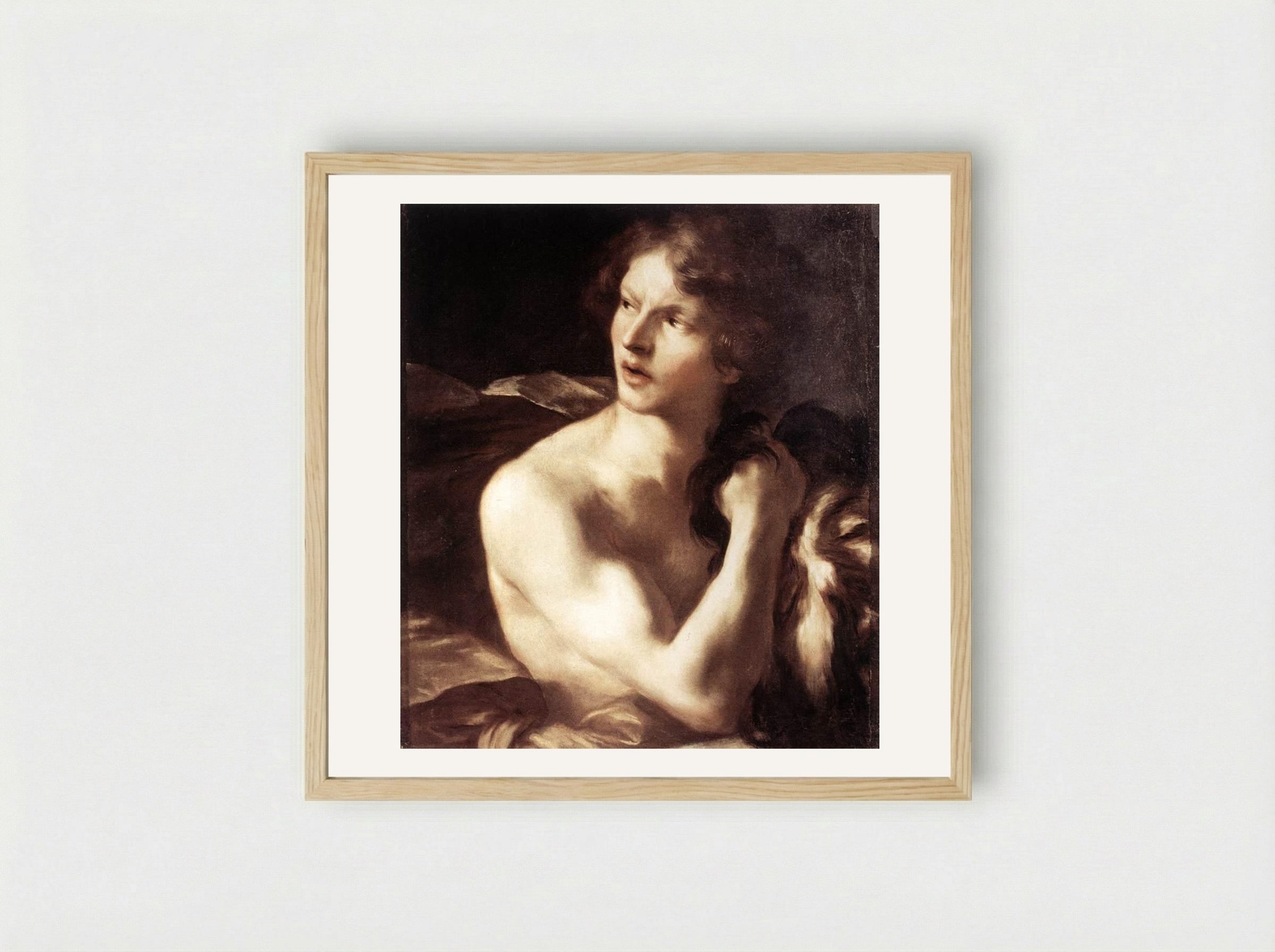 David with the Head of Goliath - Gian Lorenzo Bernini - Framed Print Wood