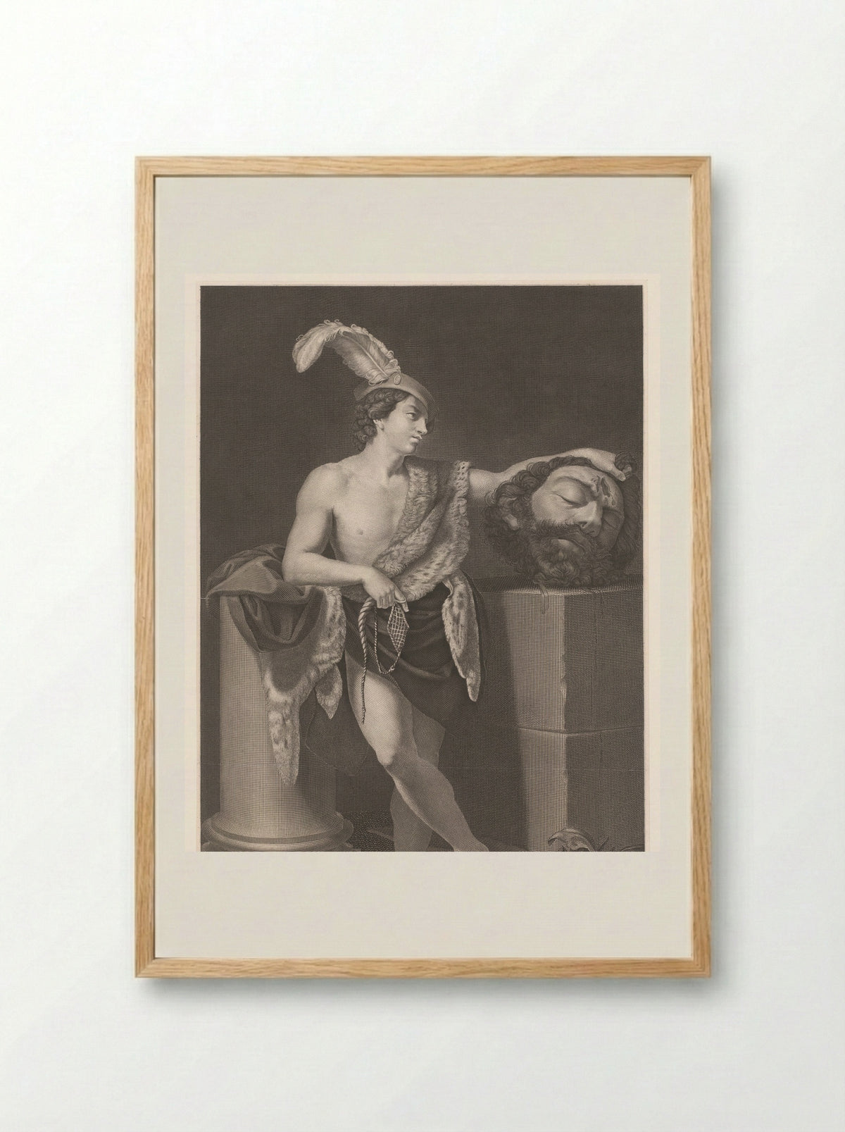 David with the Head of Goliath - Pierre Didot - Framed Print Wood