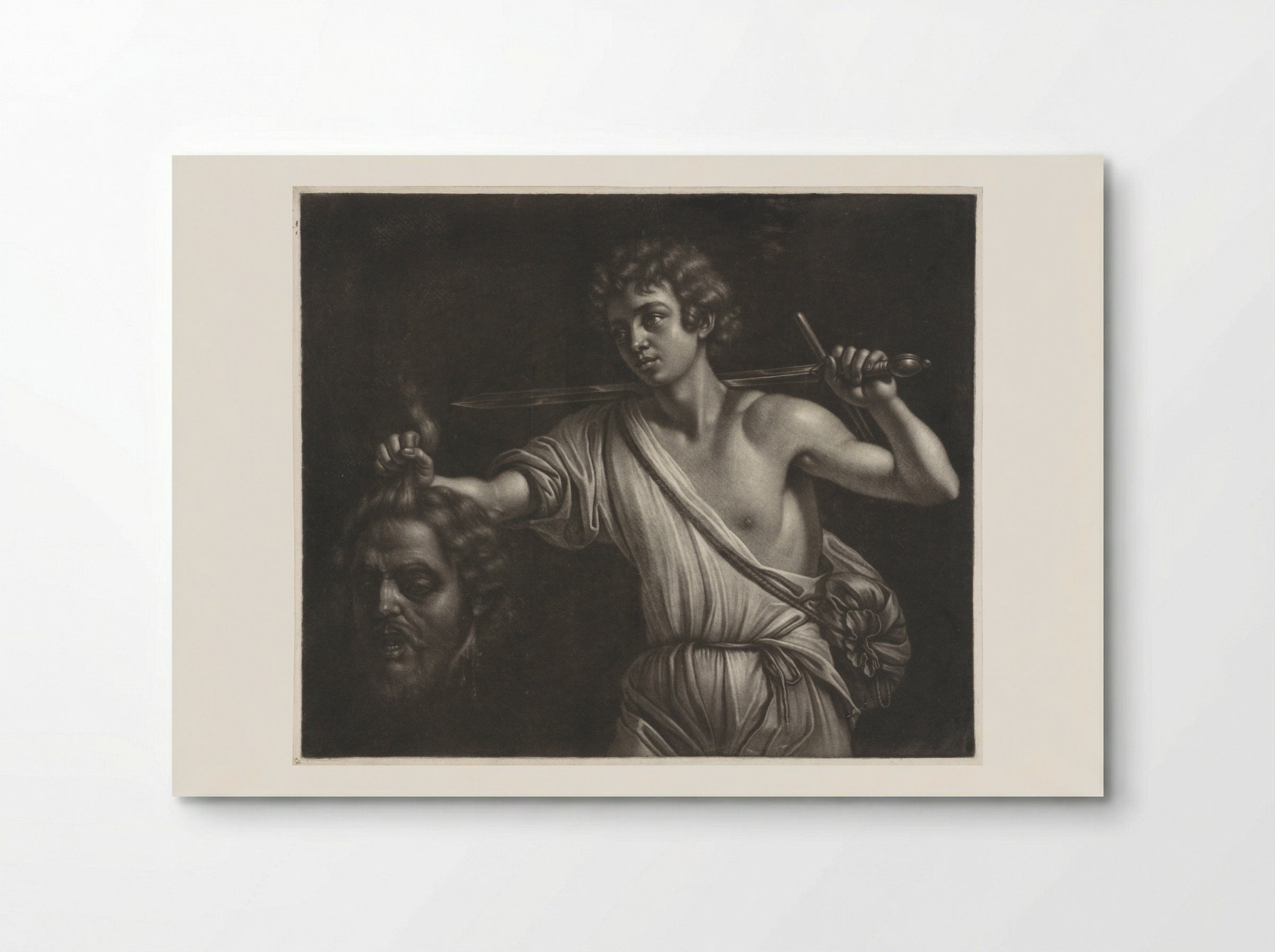 David with the Head of Goliath - Wallerant Vaillant - Poster