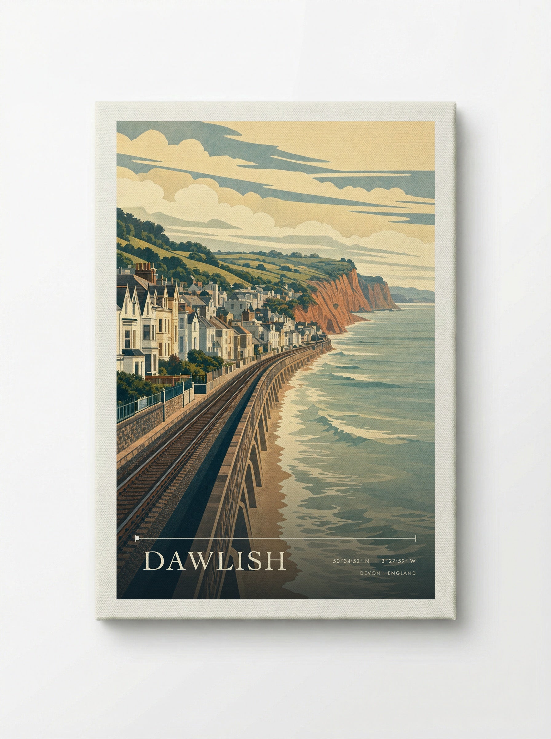 Dawlish Devon England Travel Poster - Canvas