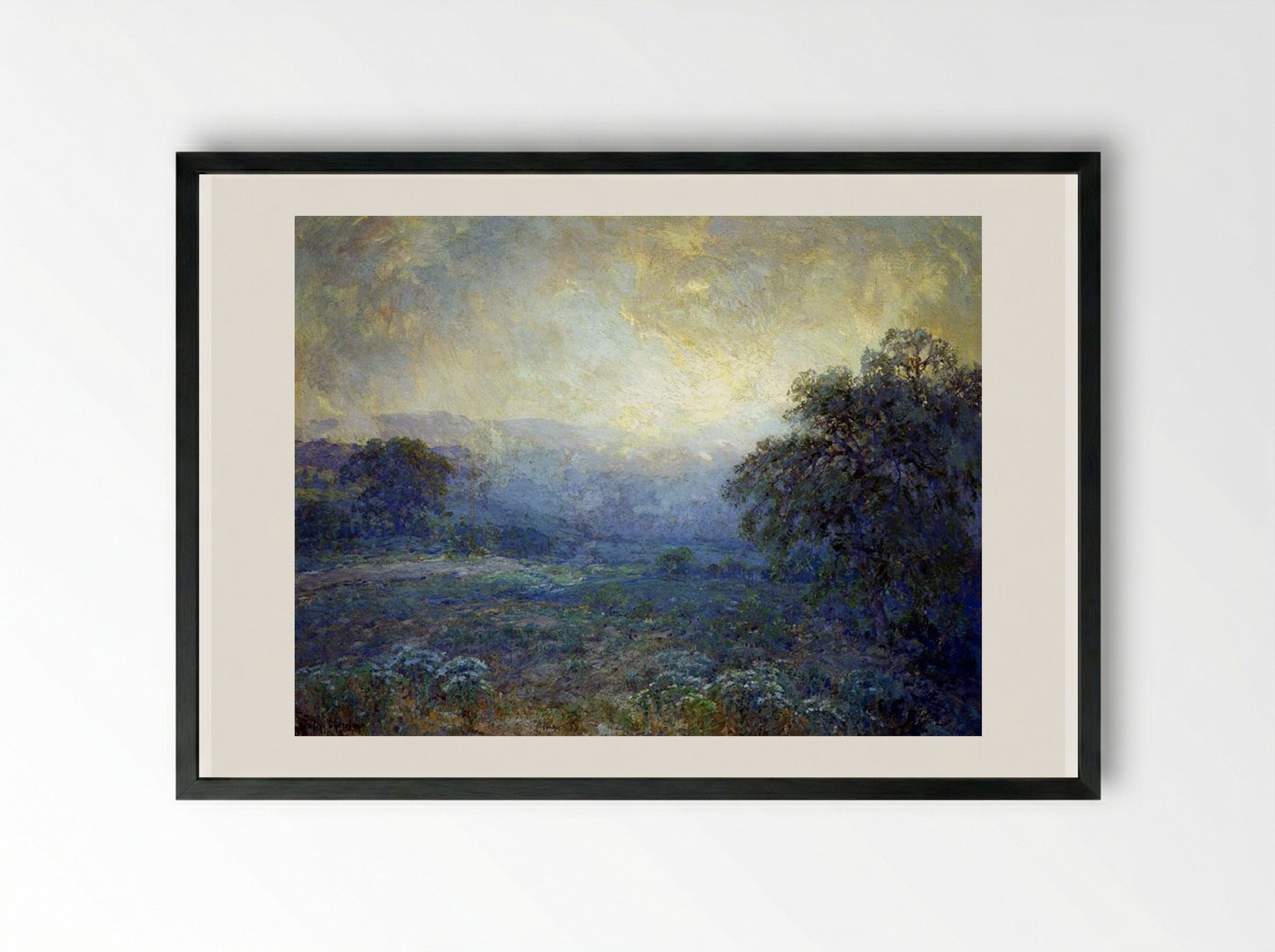 Dawn in the Hills - Robert Julian Onderdonk - Framed Print Black
