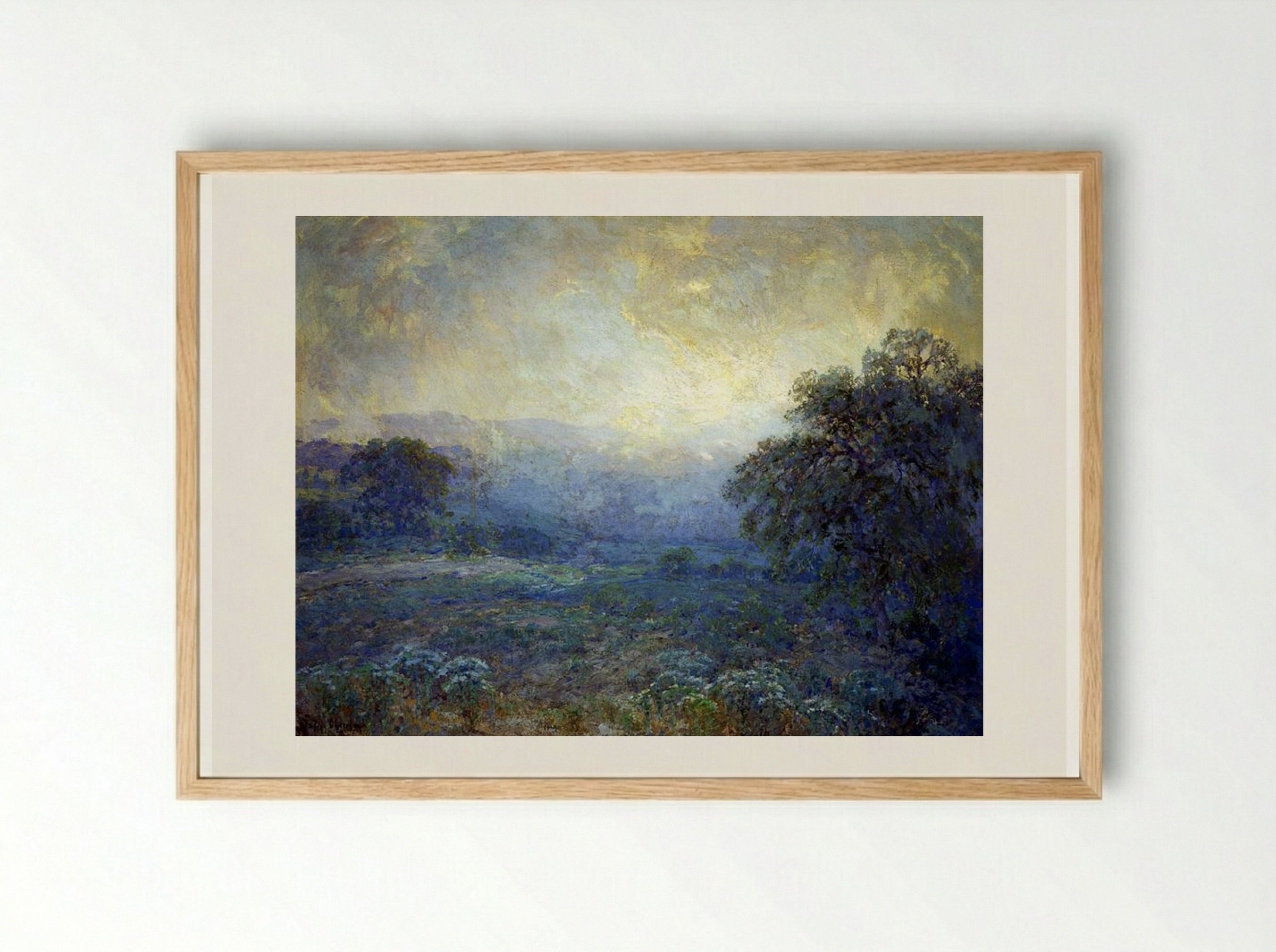 Dawn in the Hills - Robert Julian Onderdonk - Framed Print Wood