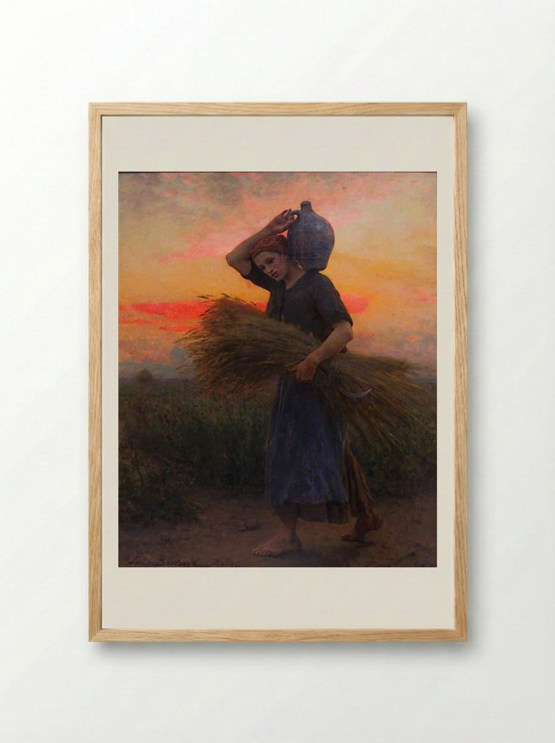 Dawn - Jules Breton - Framed Print Wood