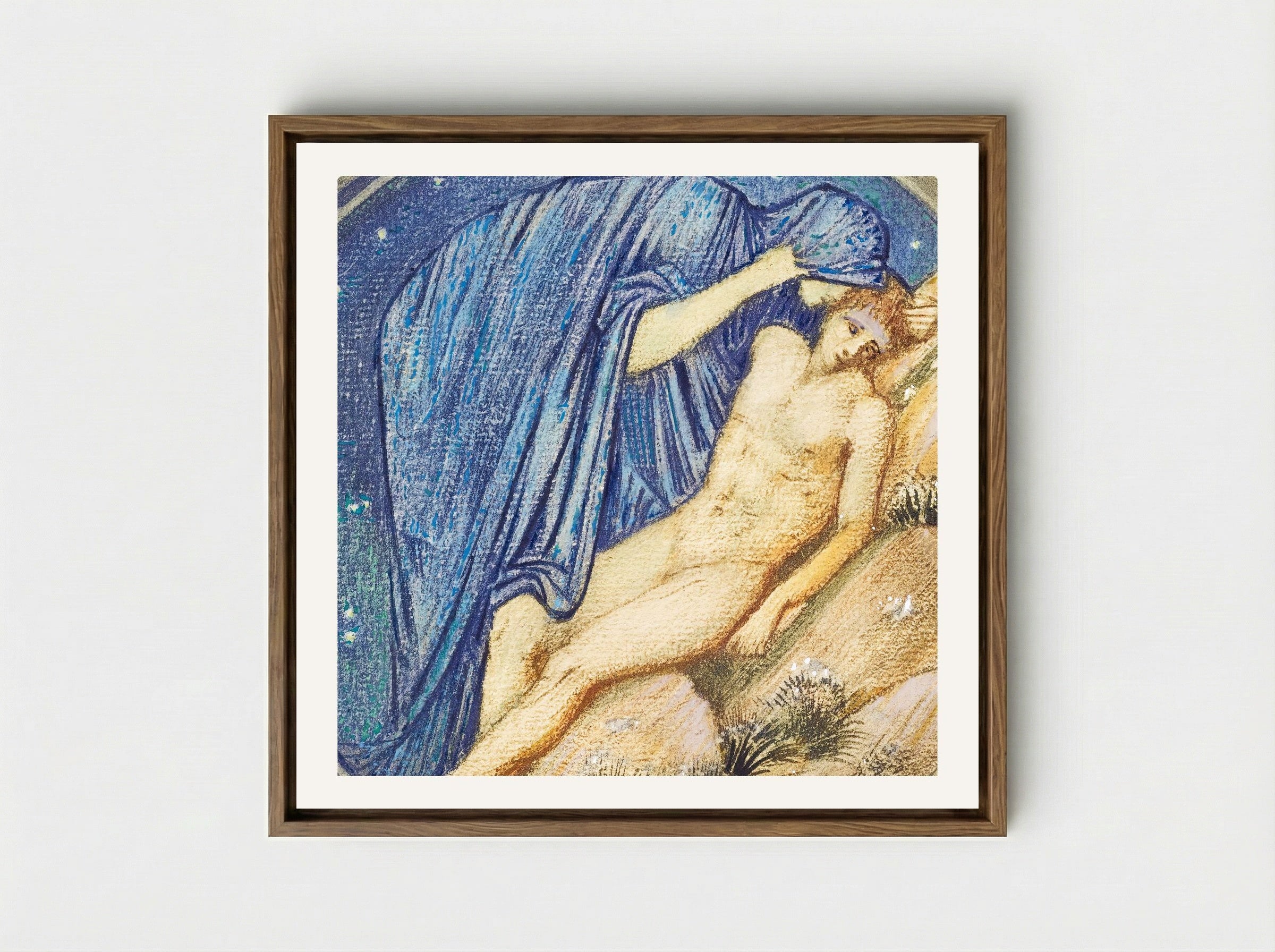 Day and Night from The Flower Book - Edward Burne-Jones - Framed Canvas Wood