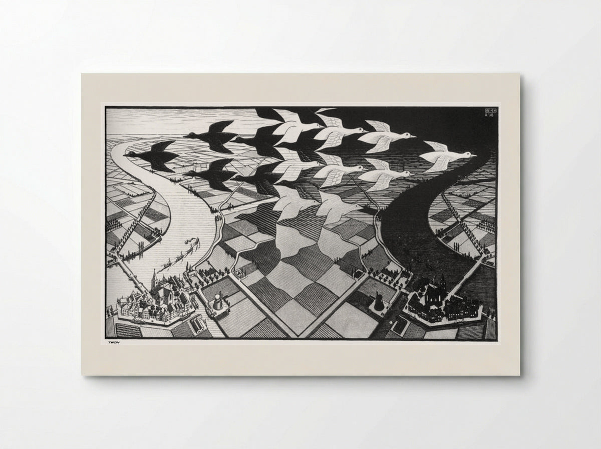 Day and Night - M.C. Escher - Poster