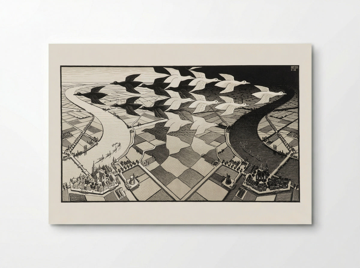 Day and Night - M.C. Escher - Poster