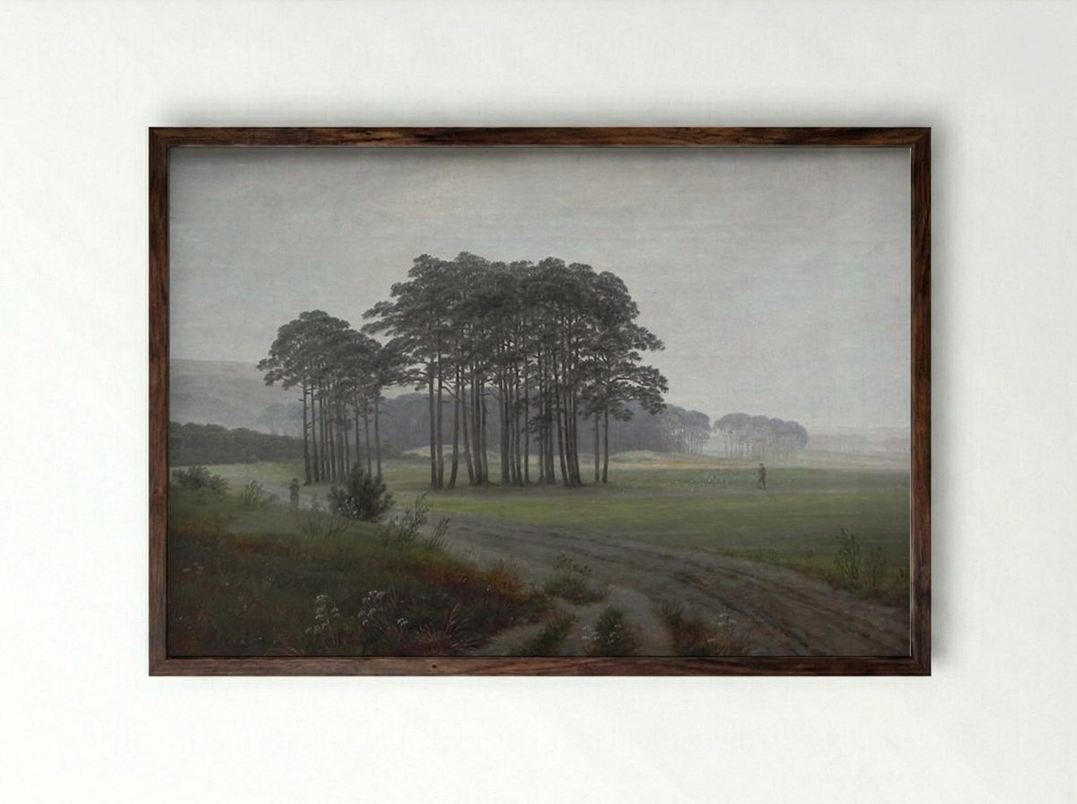 Day - Caspar David Friedrich - Framed Print Dark Wood