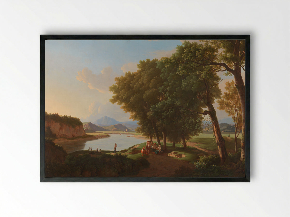 De Aqua Cetosa bij Rome - Pieter Rudolph Kleijn - Framed Print Black