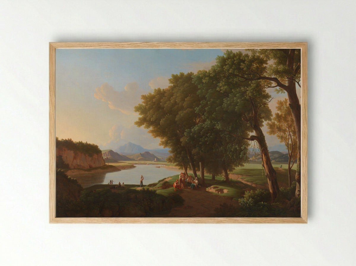 De Aqua Cetosa bij Rome - Pieter Rudolph Kleijn - Framed Print Wood
