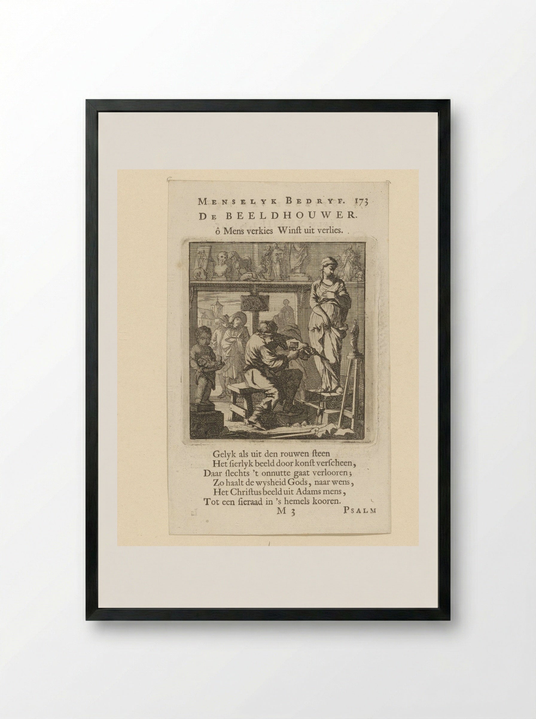 De Beeldhouwer - Cornelis van der Sys - Framed Print Black