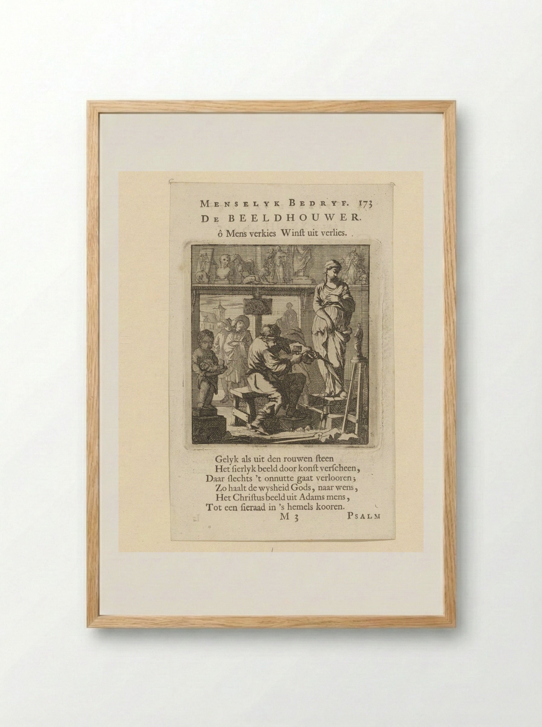 De Beeldhouwer - Cornelis van der Sys - Framed Print Wood