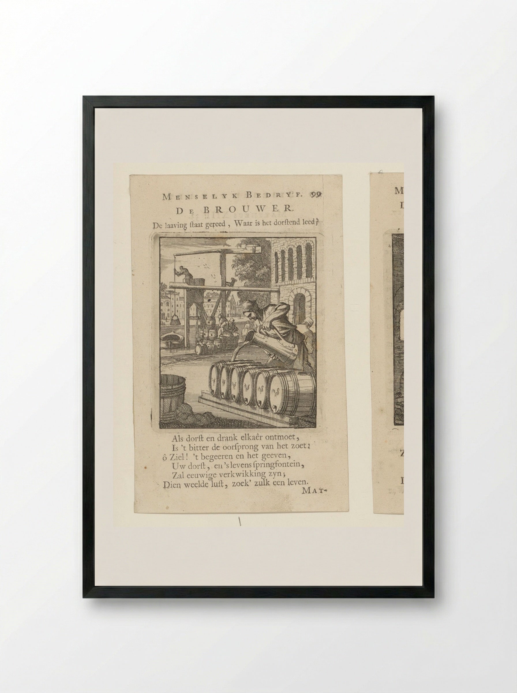 De Brouwer - Cornelis van der Sys - Framed Print Black