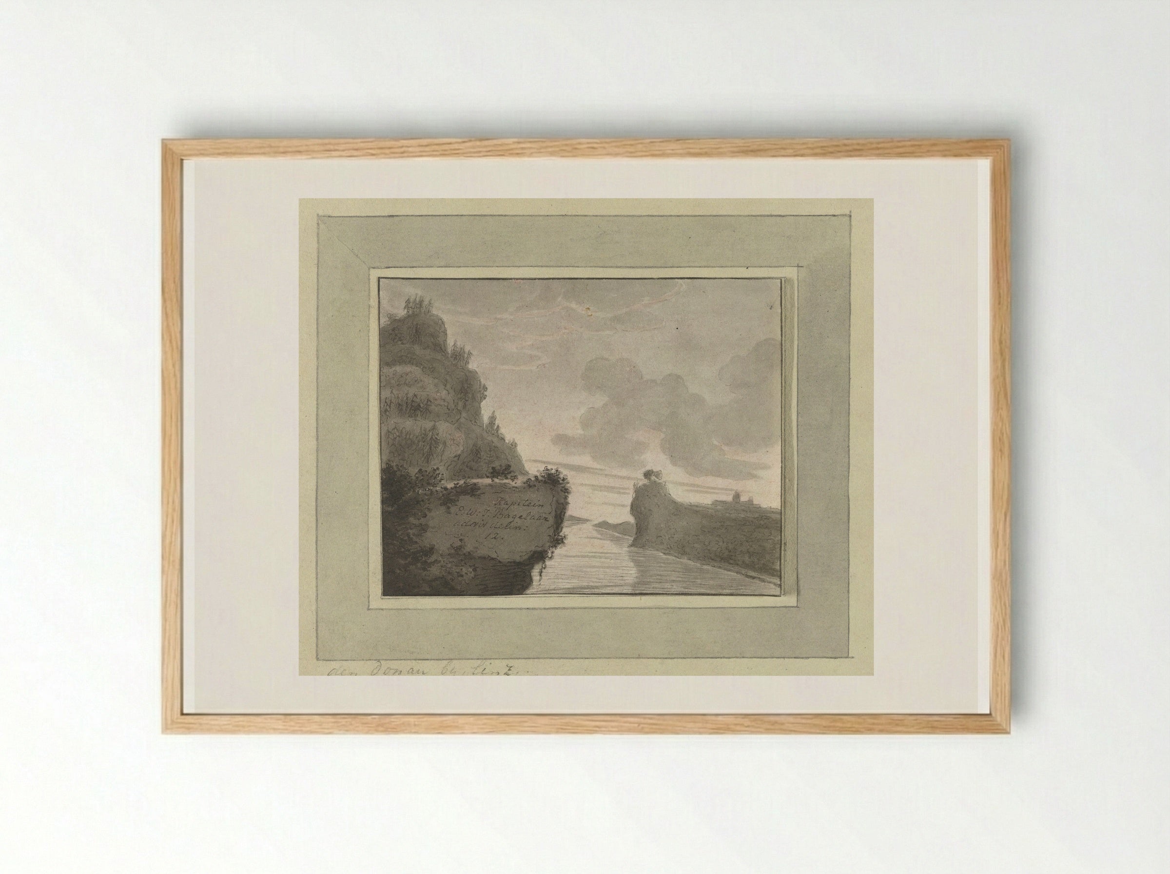 De Donau bij Linz - Ernst Willem Jan Bagelaar - Framed Print Wood