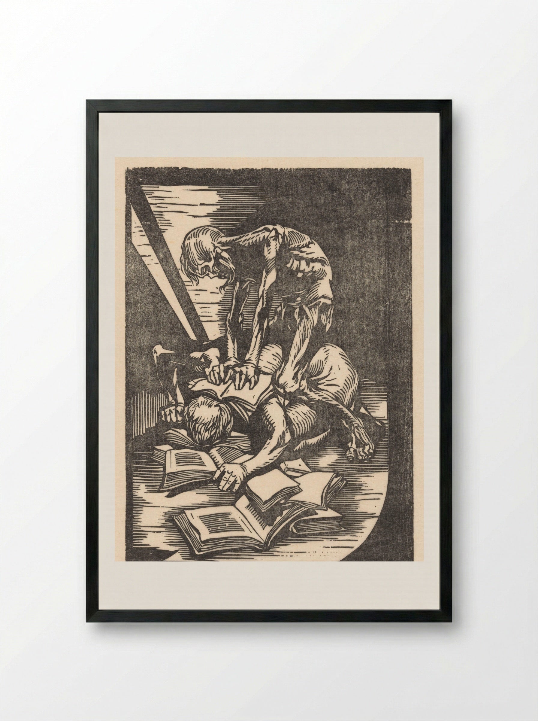 De Dood met slachtoffer - Johannes Josephus Aarts - Framed Print Black