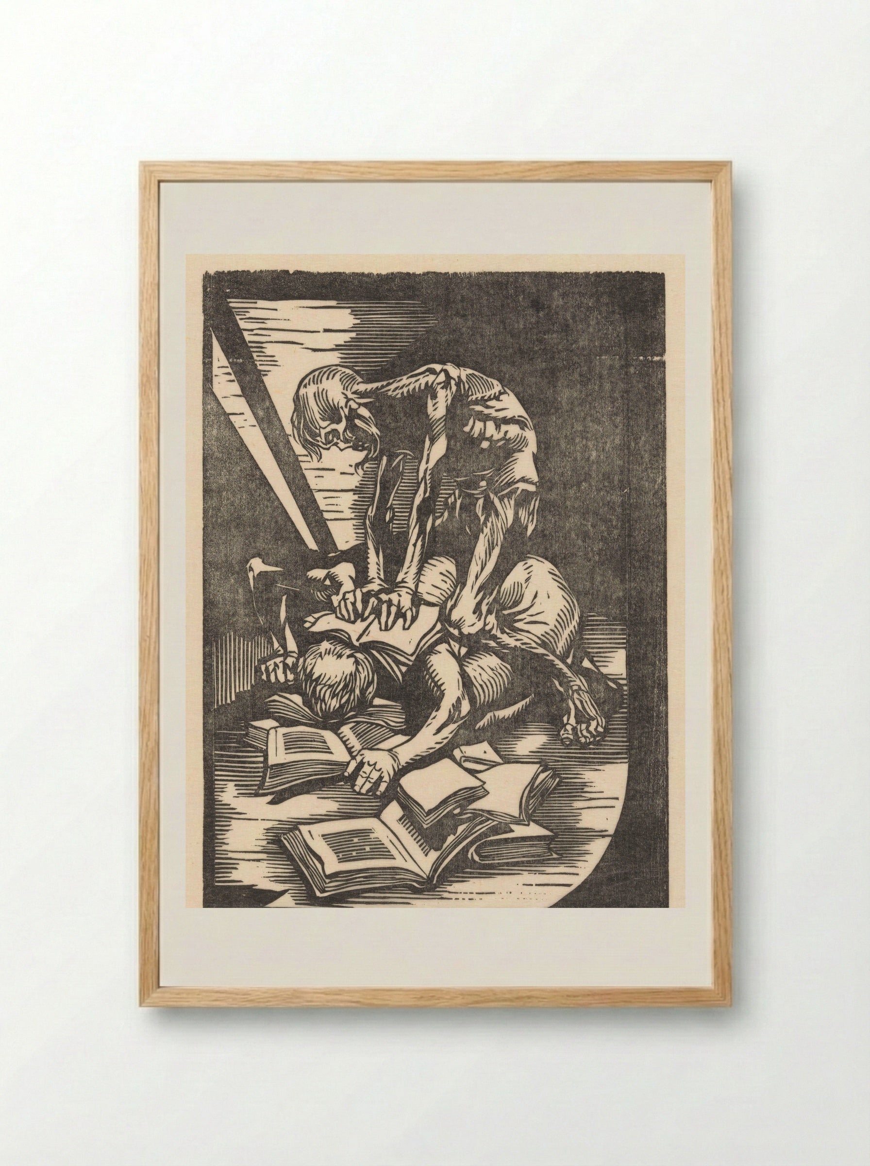 De Dood met slachtoffer - Johannes Josephus Aarts - Framed Print Wood