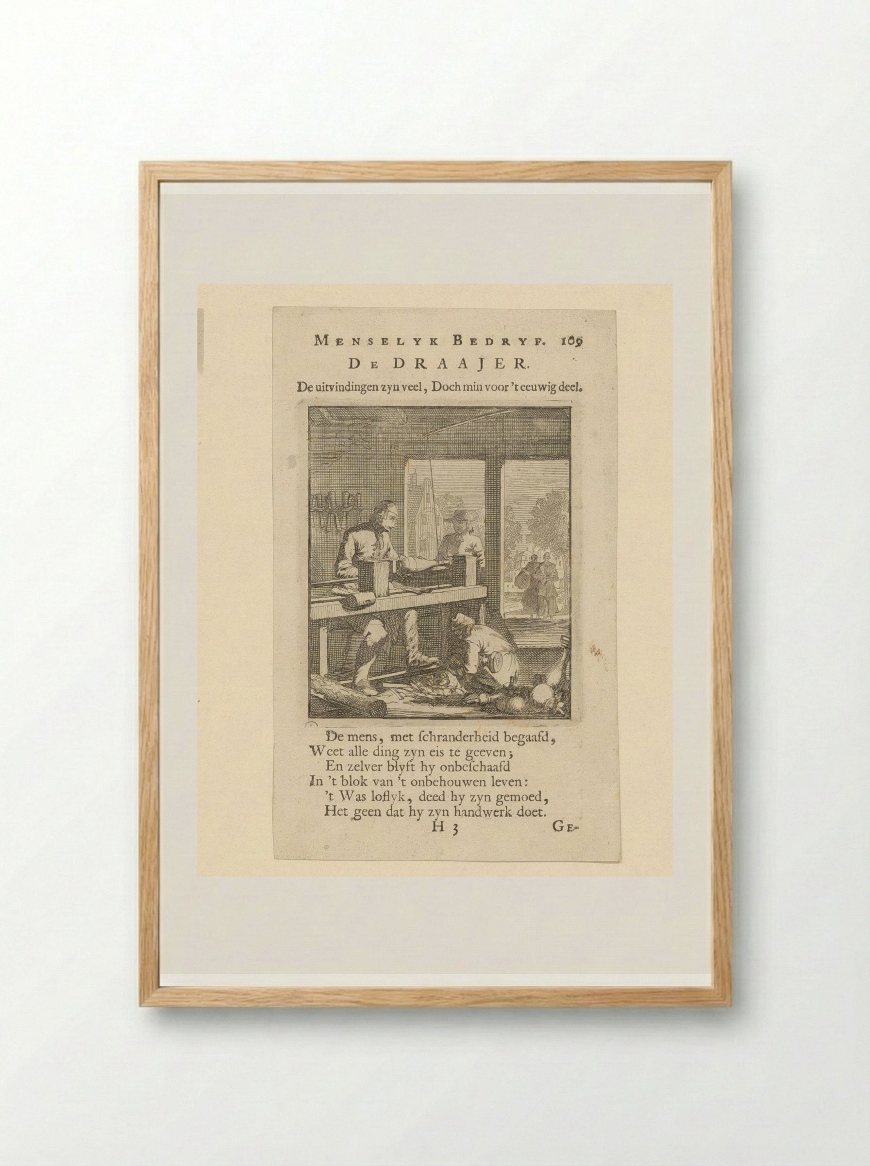 De Draajer (The Turner) - Cornelis van der Sys - Framed Print Wood