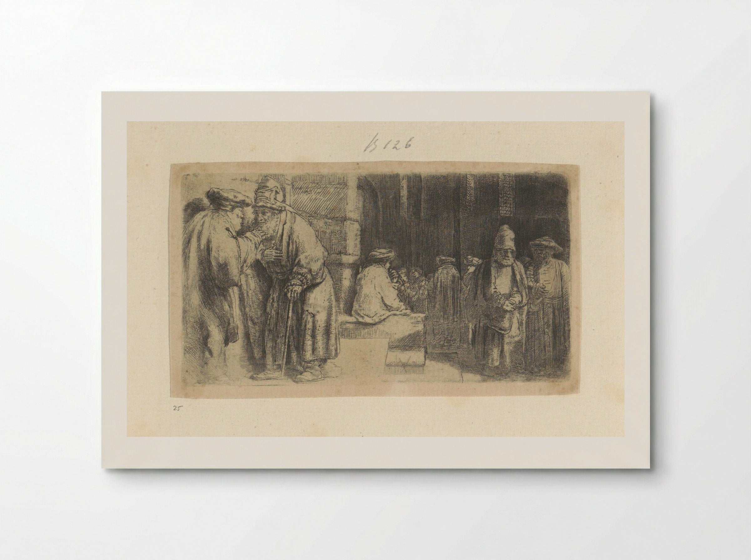 De Farizeeërs in de Tempel - Henry Louis Basan - Poster
