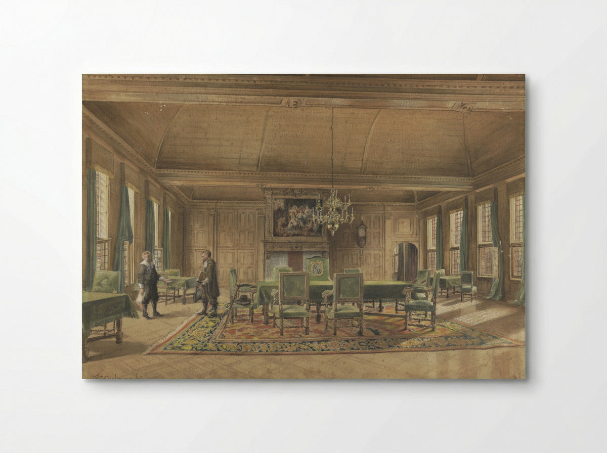 De Gedeputeerdenraad in het Provinciehuis te Groningen - Johan Paul Constantinus Grolman - Poster