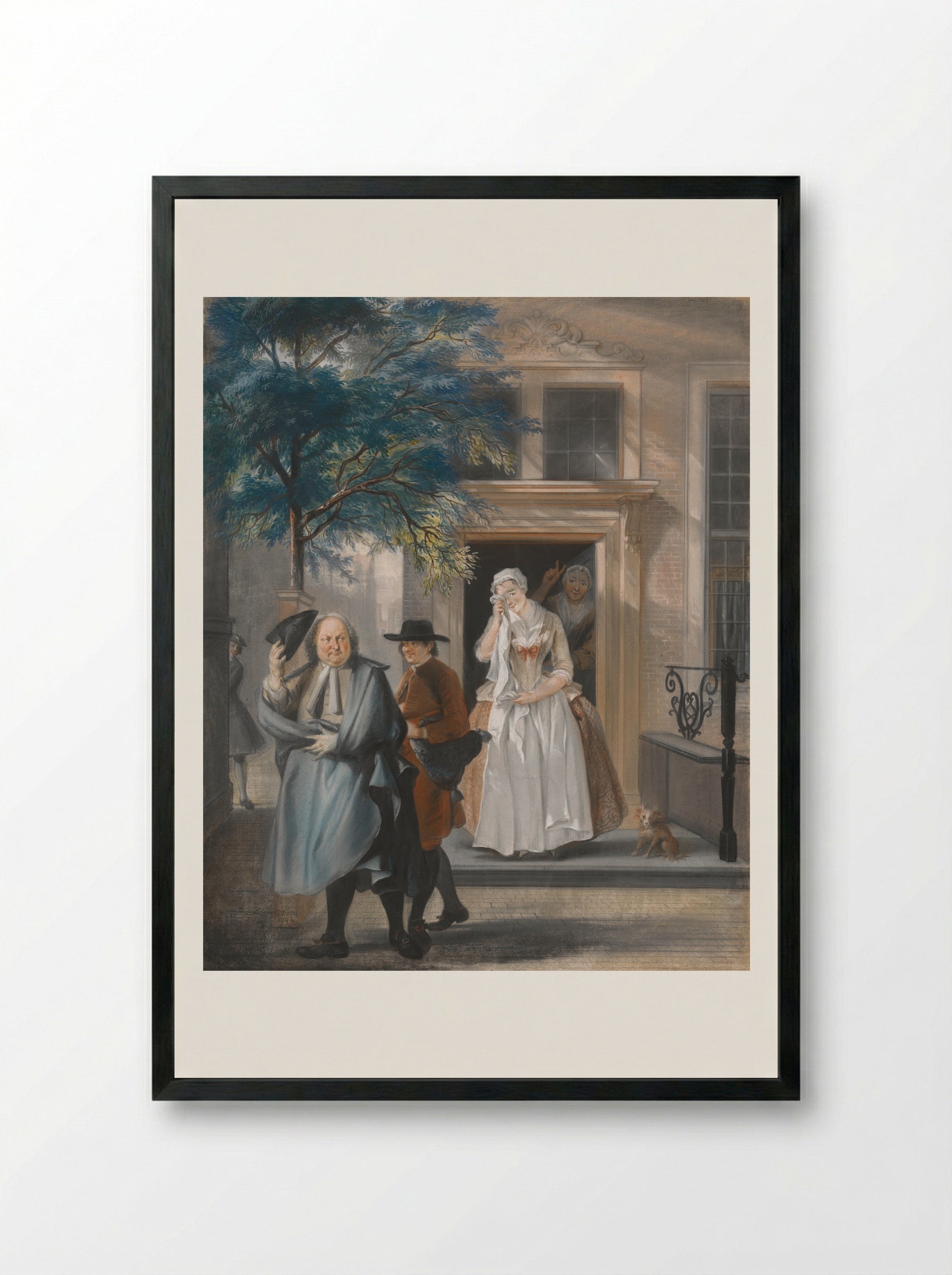 De Geveinsde Droefheid - Cornelis Troost - Framed Print Black