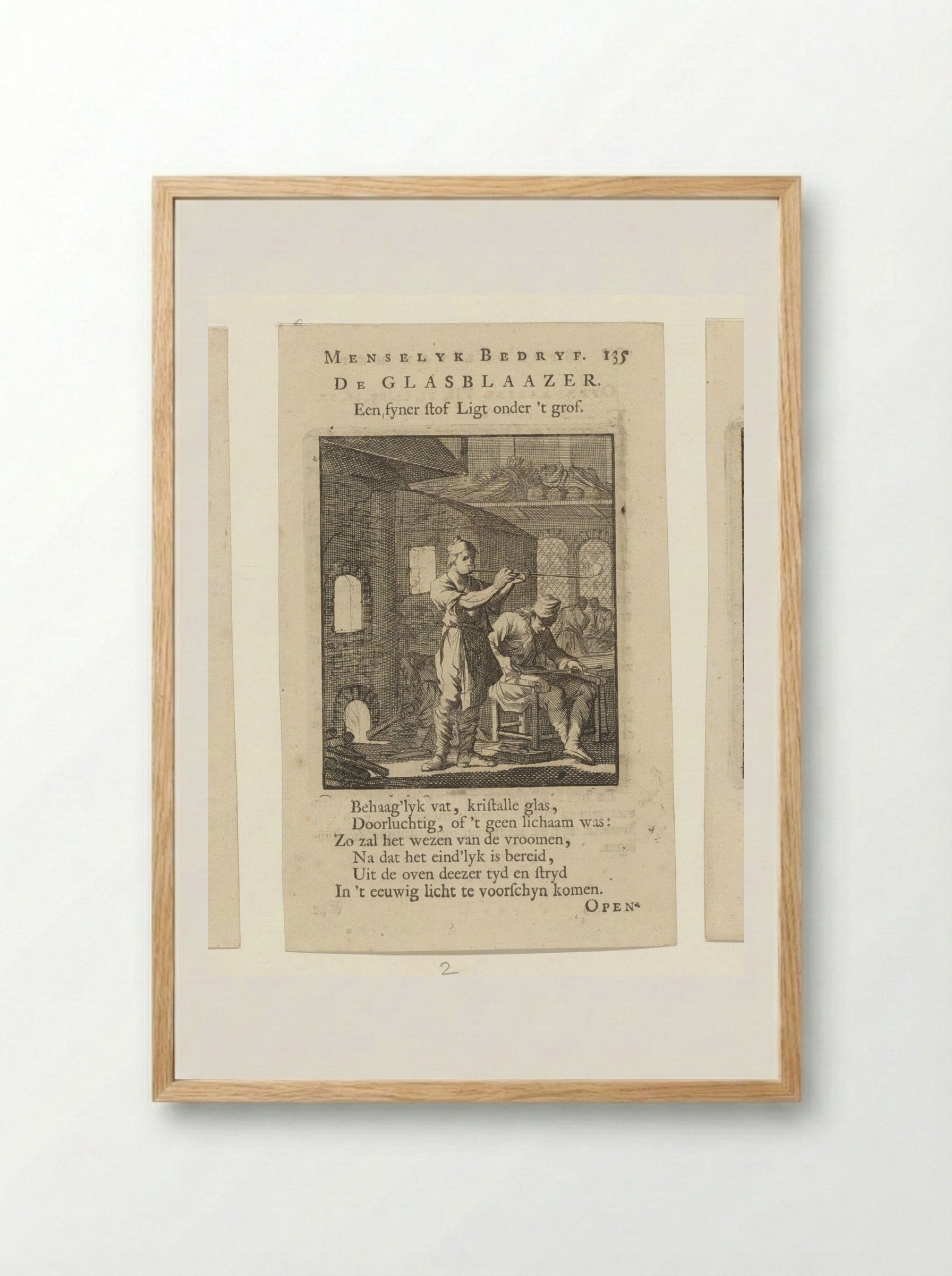 De Glasblaezer - Cornelis van der Sys - Framed Print Wood