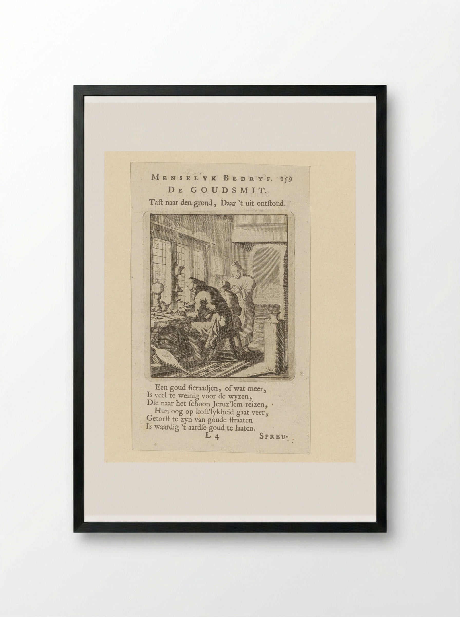 De Goudsmit - Cornelis van der Sys - Framed Print Black