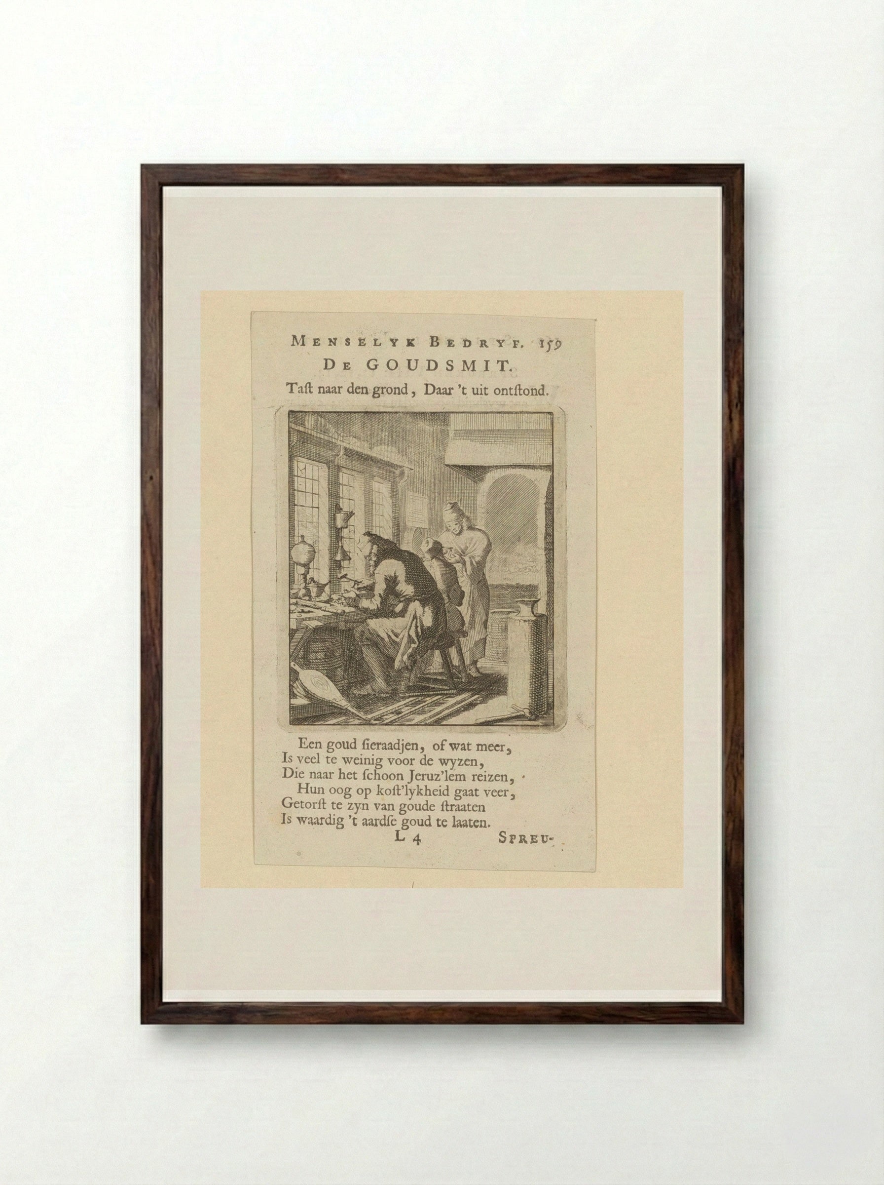 De Goudsmit - Cornelis van der Sys - Framed Print Dark Wood